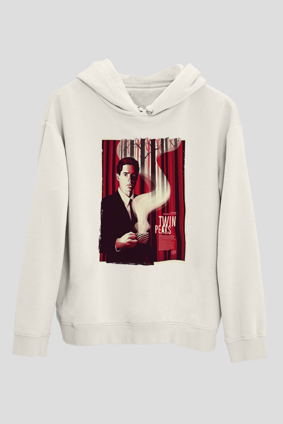 Twin Peaks Beyaz Unisex Hoodie
