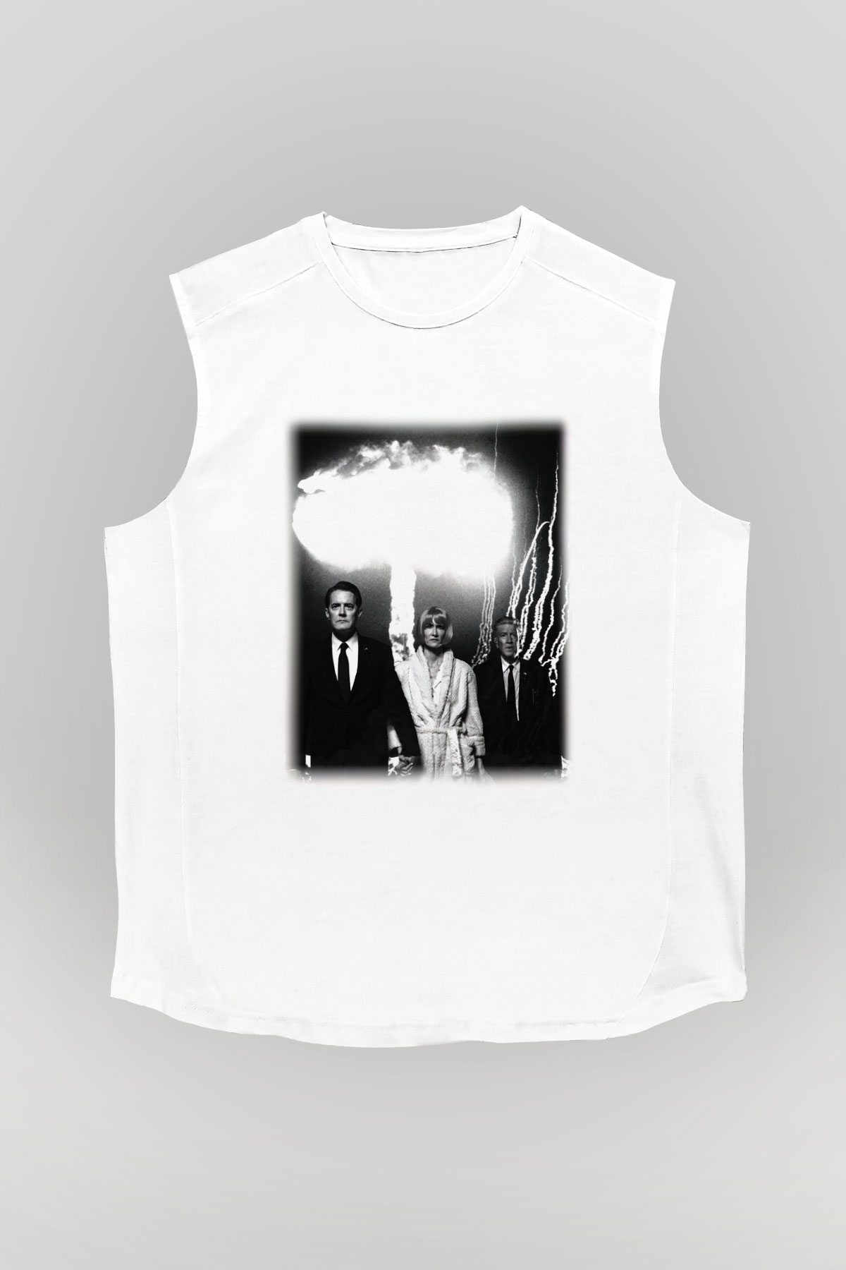 Twin Peaks Beyaz Unisex Kolsuz Tişört