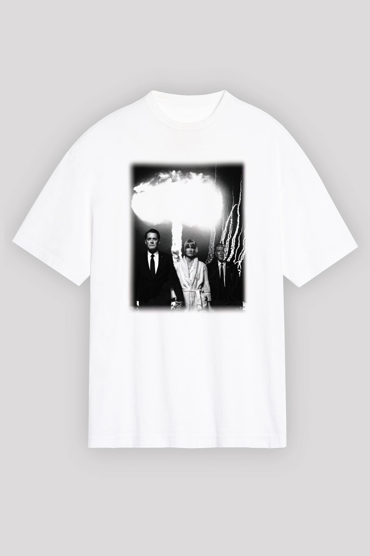 Twin Peaks Beyaz Unisex Oversize Tişört T-Shirt