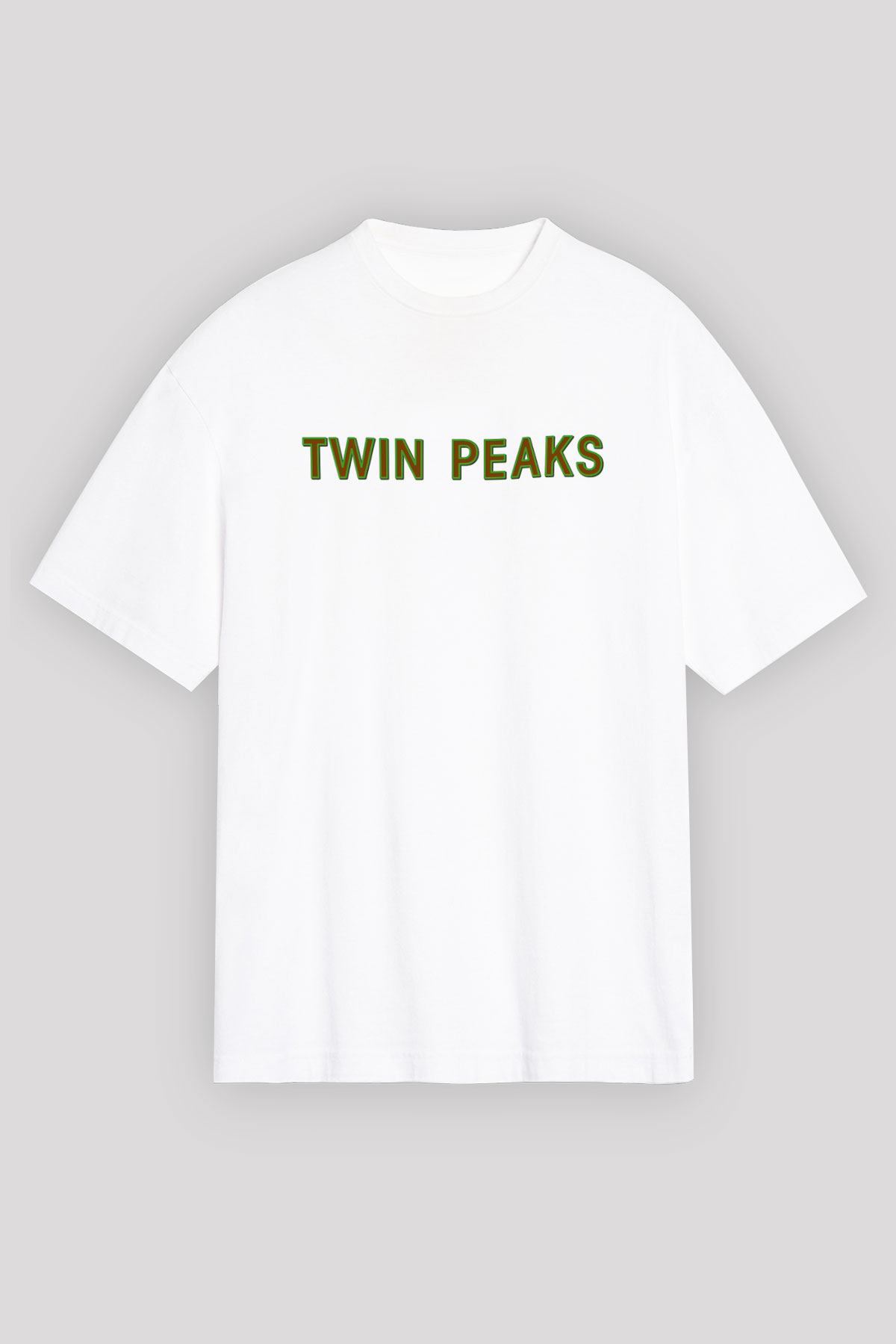 Twin Peaks Beyaz Unisex Oversize Tişört T-Shirt