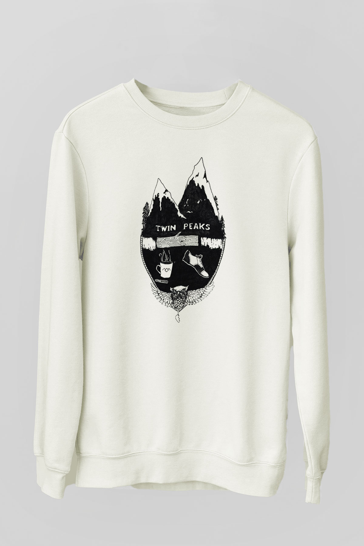 Twin Peaks Beyaz Unisex Sweatshirt