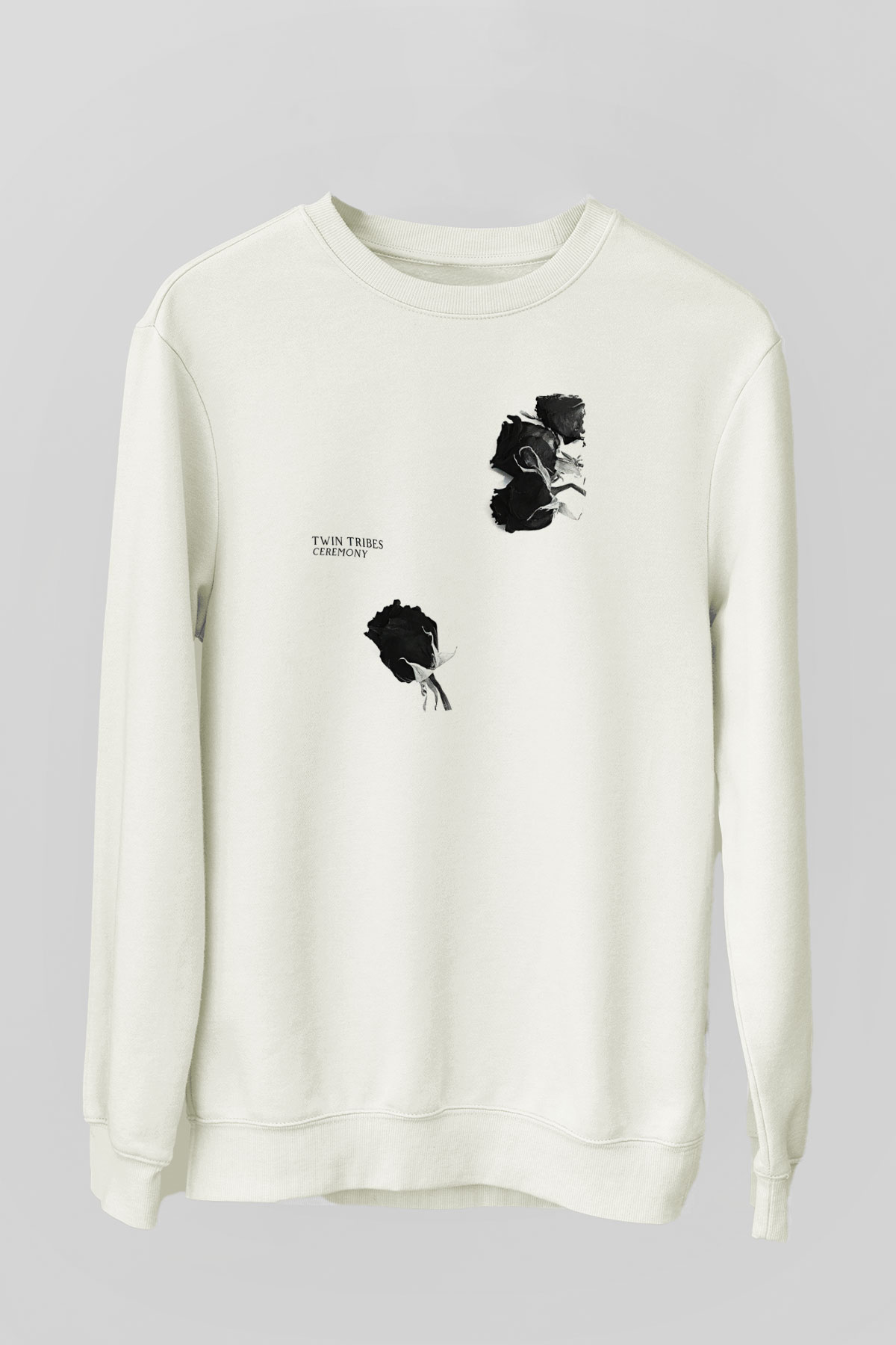 Twin Tribes Baskılı Beyaz Unisex Sweatshirt
