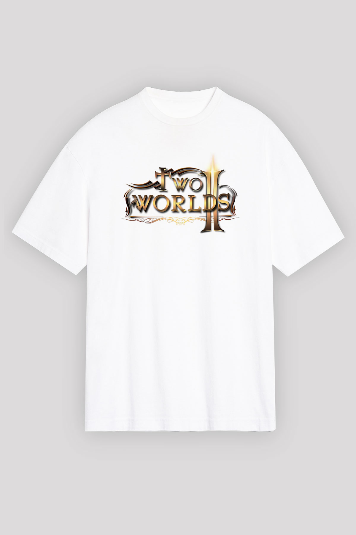Two Worlds Beyaz Unisex Tişört T-Shirt