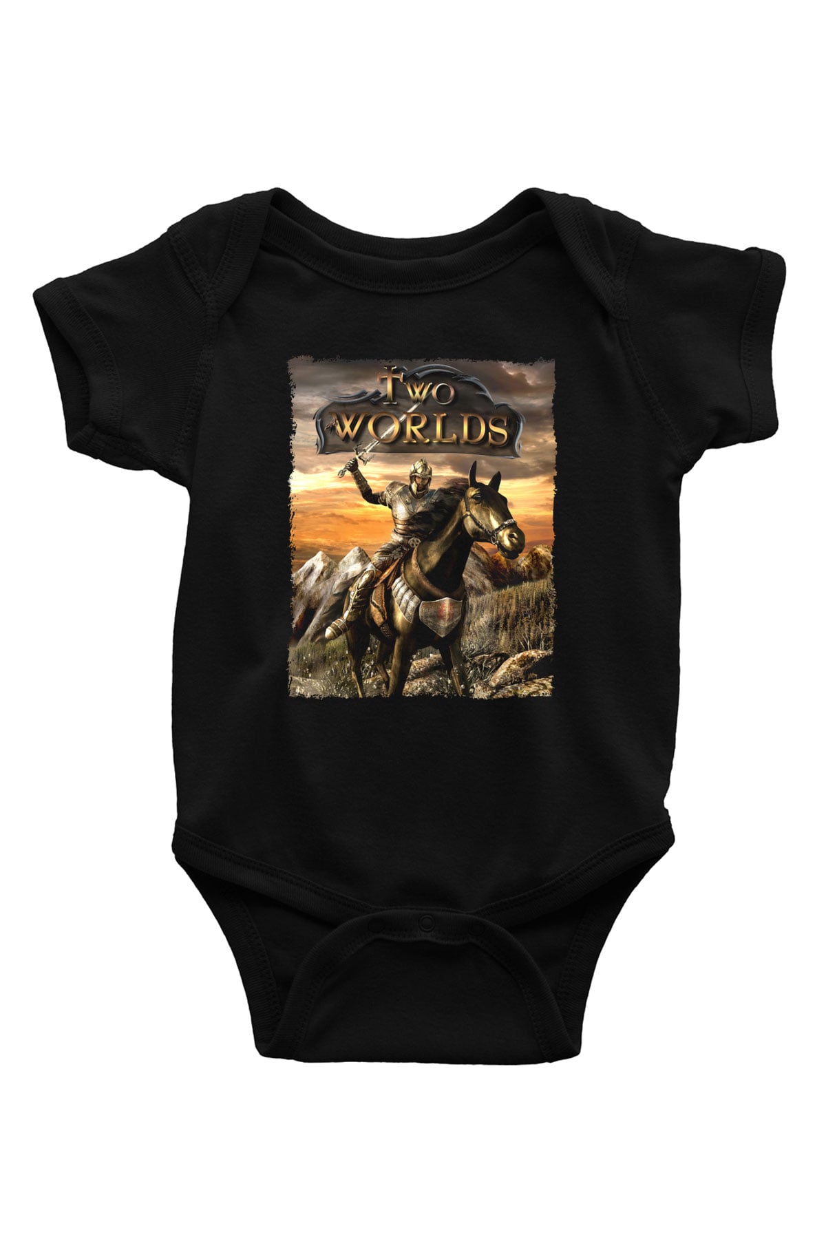 Two Worlds Siyah Bebek Body - Zıbın