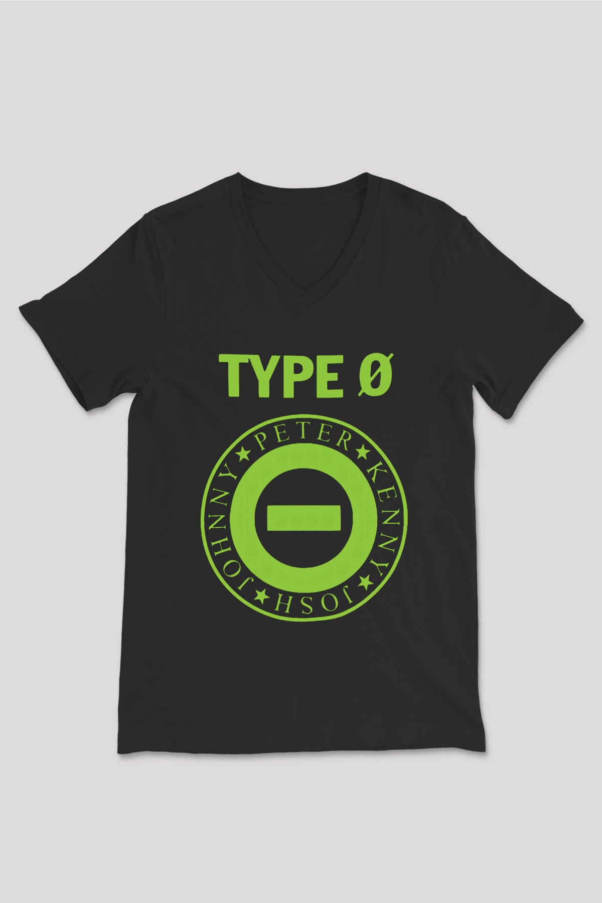 Type O Negative Siyah Unisex V Yaka Tişört T-Shirt
