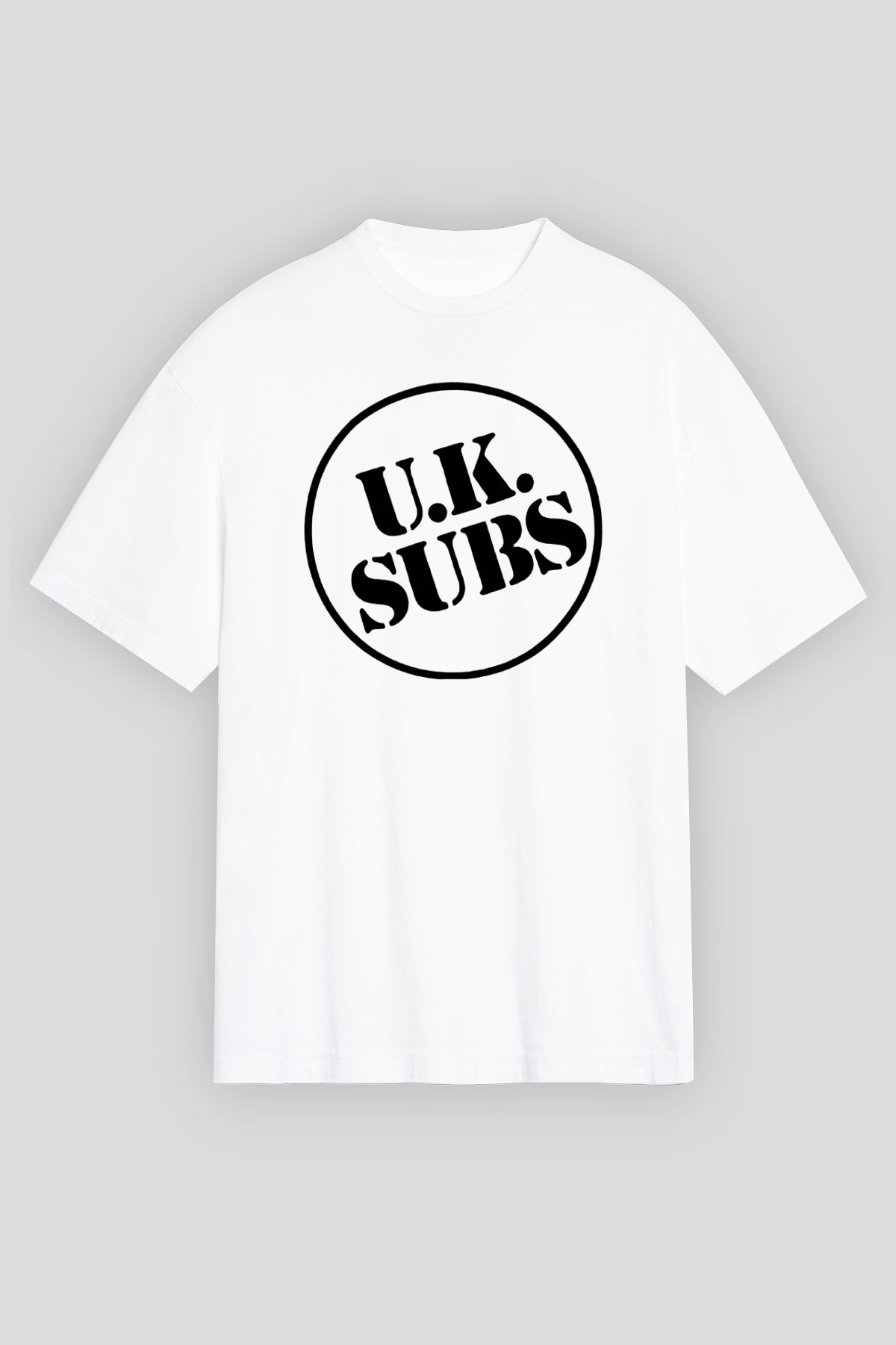 U.K. Subs Beyaz Unisex Oversize Tişört T-Shirt