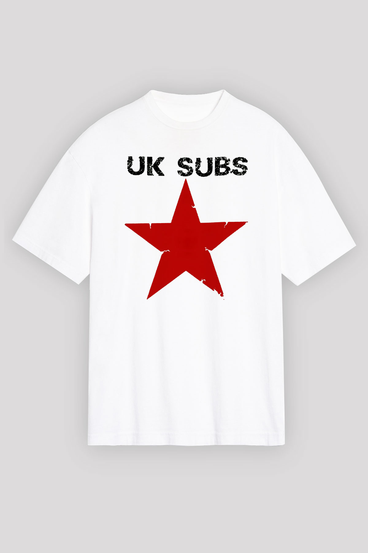U.K. Subs Beyaz Unisex Oversize Tişört T-Shirt