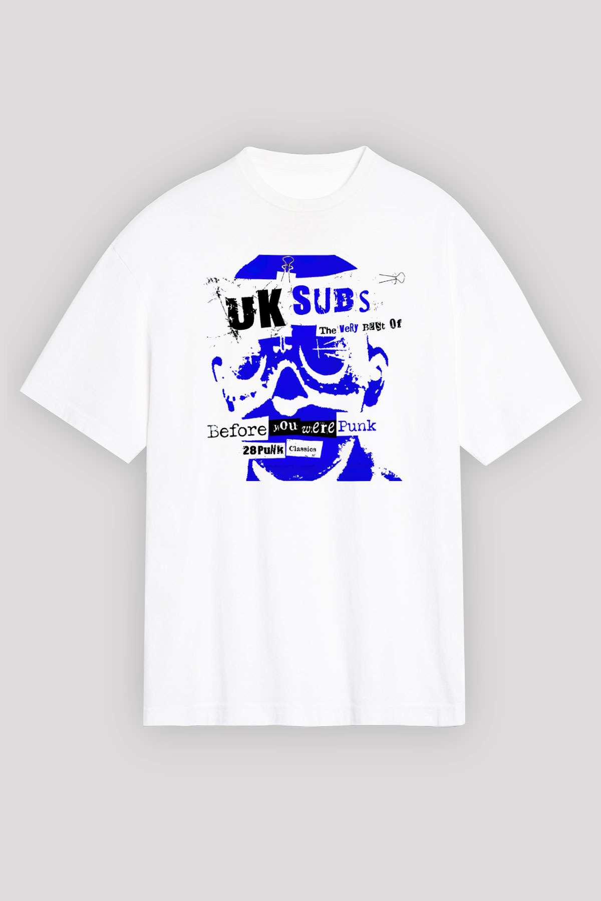 U.K. Subs Beyaz Unisex Oversize Tişört T-Shirt