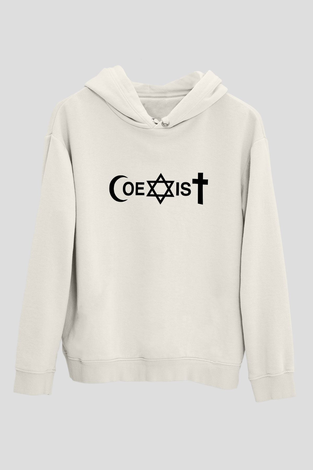 U2 Beyaz Unisex Hoodie