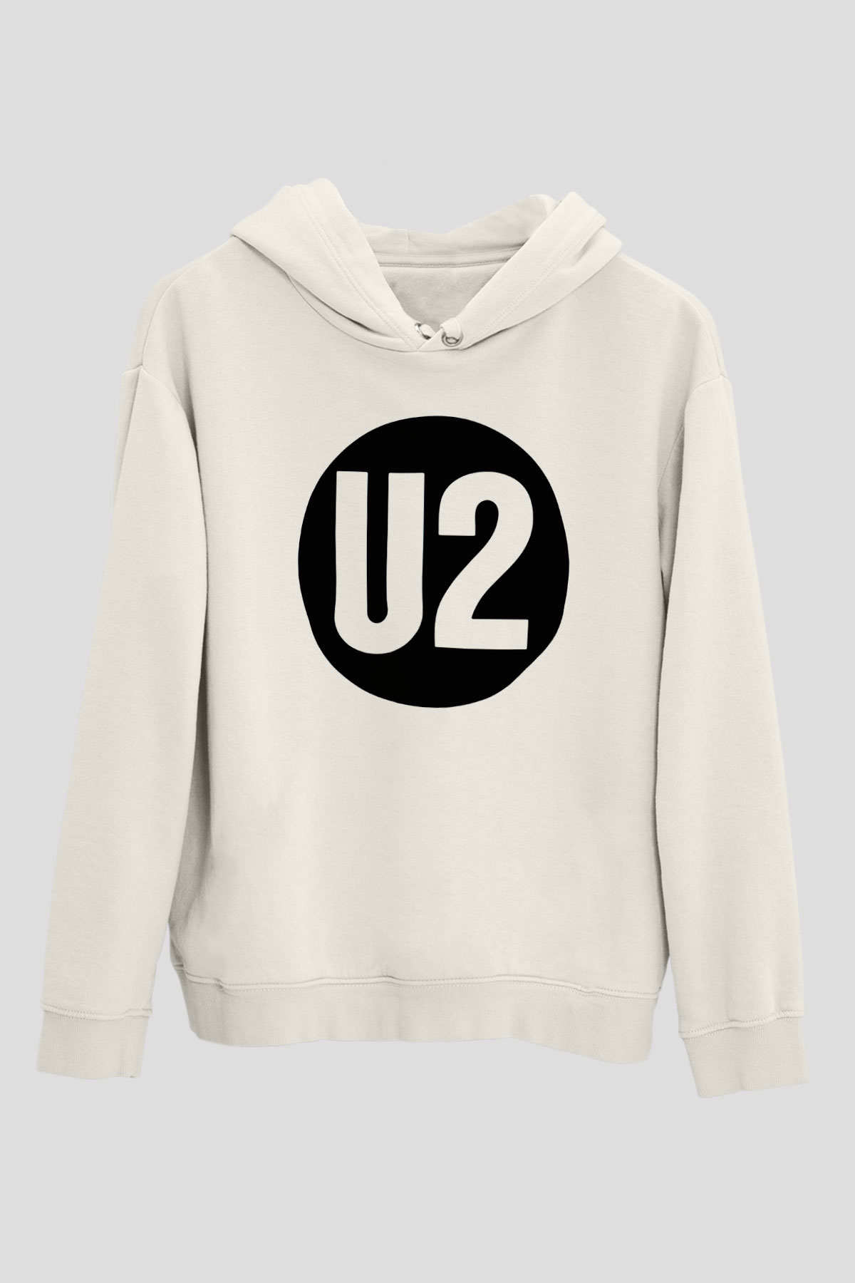 U2 Beyaz Unisex Hoodie