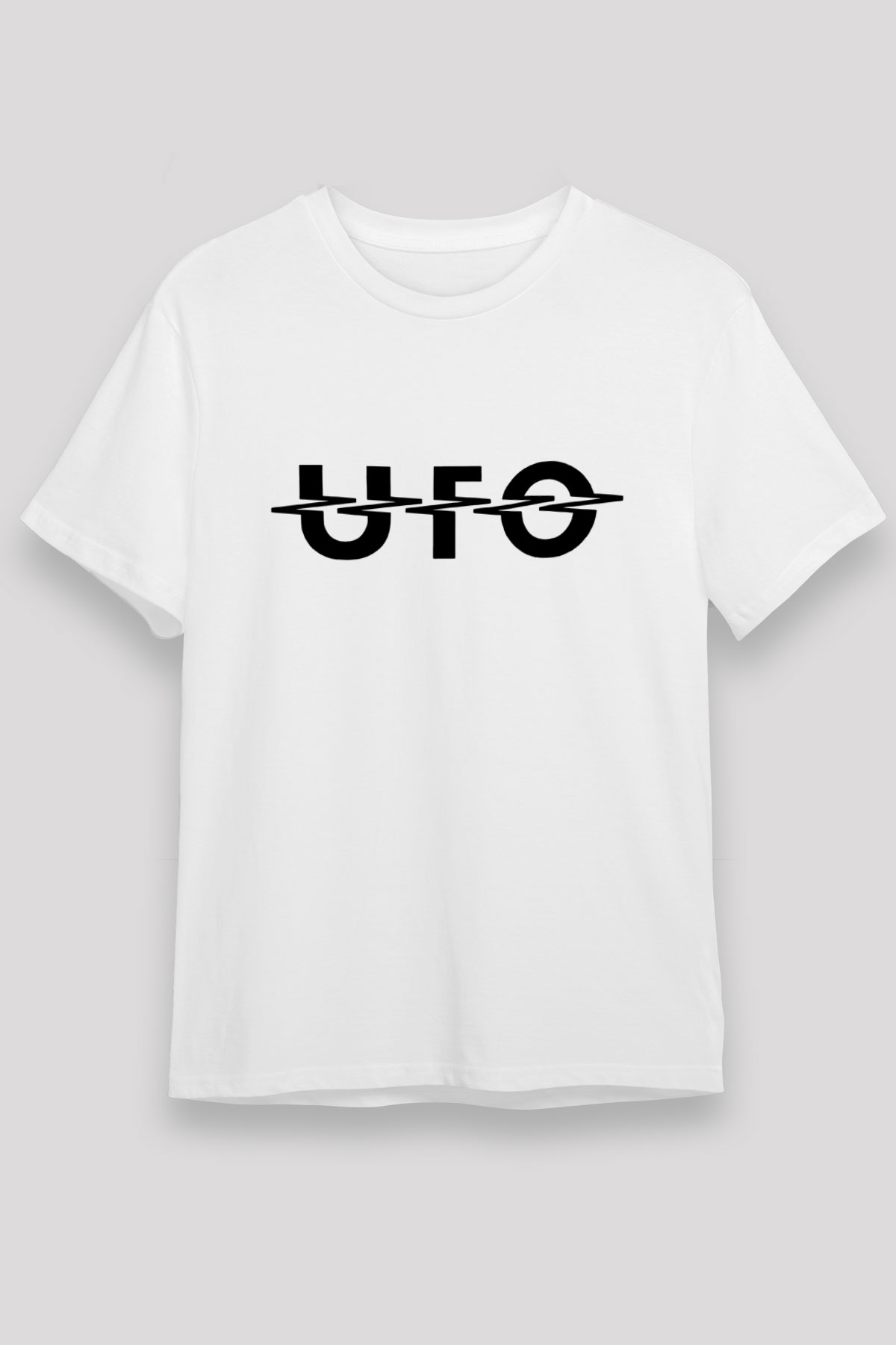 UFO Beyaz Unisex Tişört T-Shirt - TişörtFabrikası