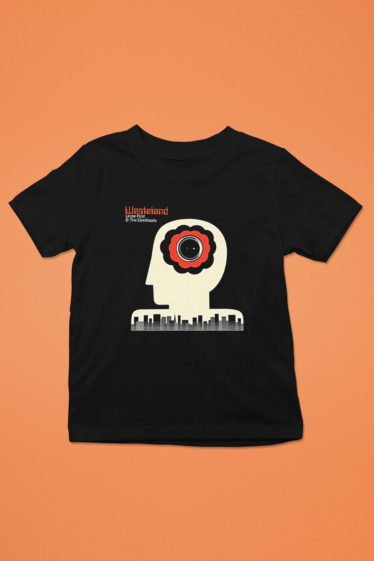 Uncle Acid Baskılı Unisex Siyah Çocuk Tişört - Tshirt