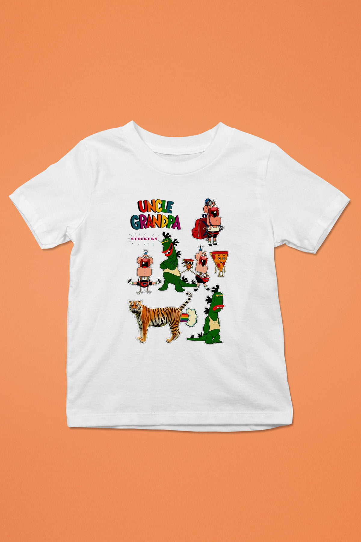 Uncle Grandpa Beyaz Unisex Çocuk Tişört