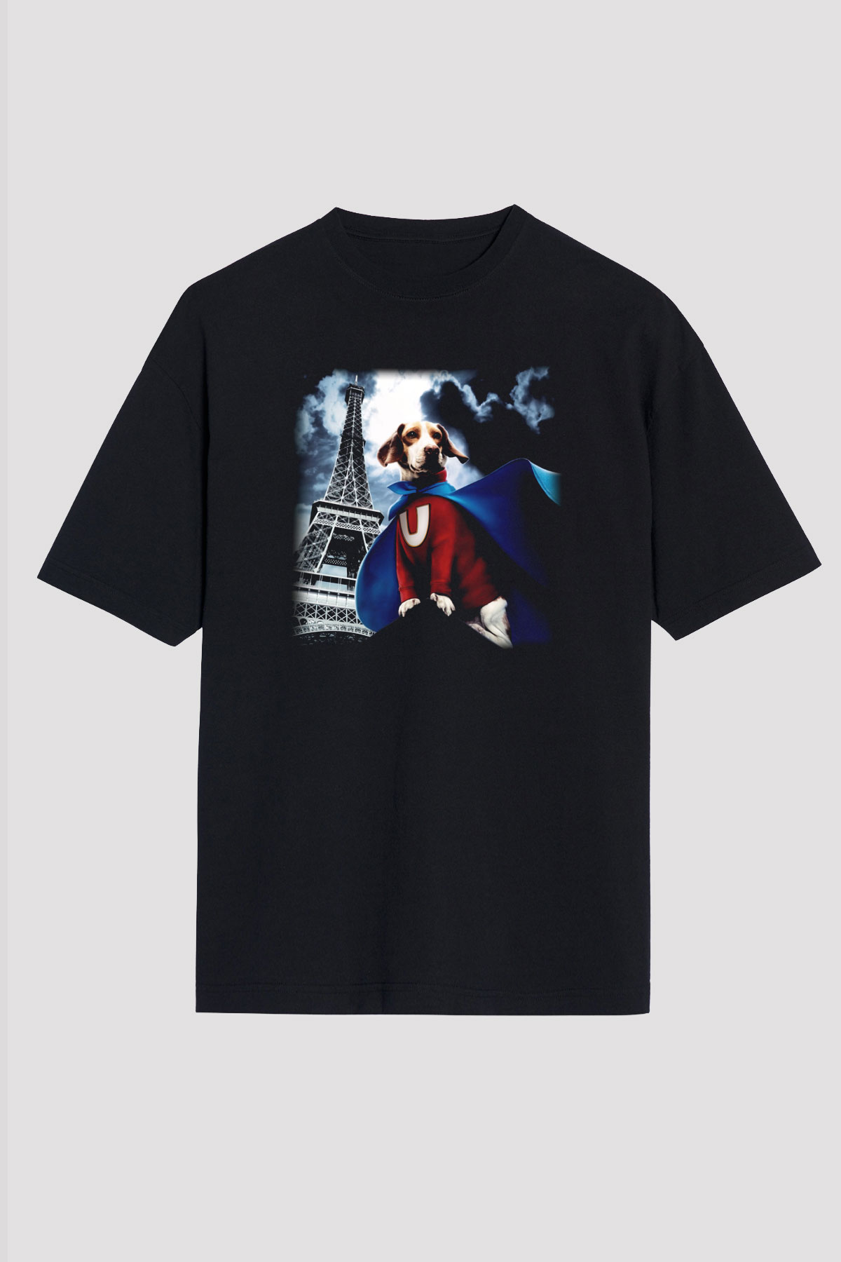 Underdog Siyah Unisex Oversize Tişört
