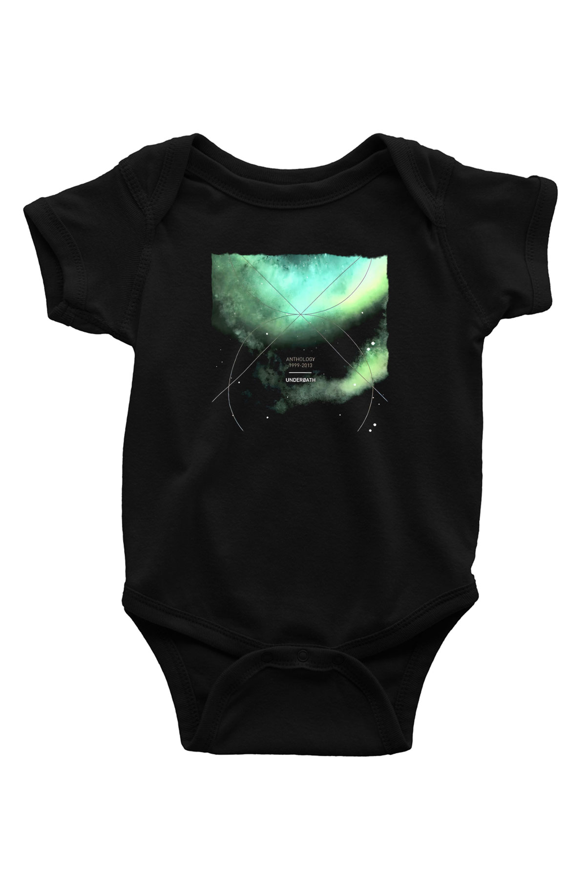 Underoath Baskılı Unisex Siyah Bebek Body - Zıbın