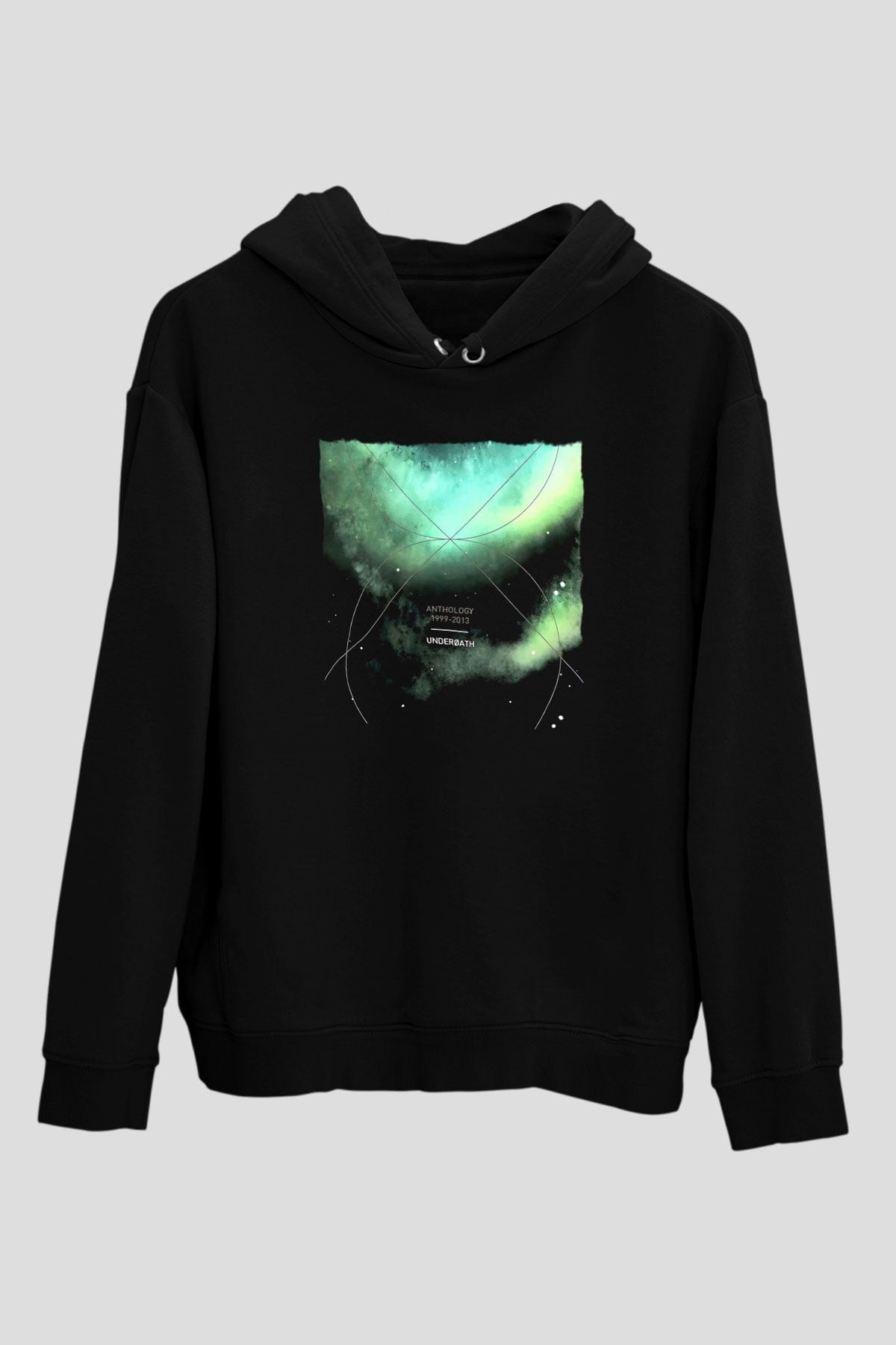 Underoath Baskılı Unisex Siyah Kapüşonlu Sweatshirt