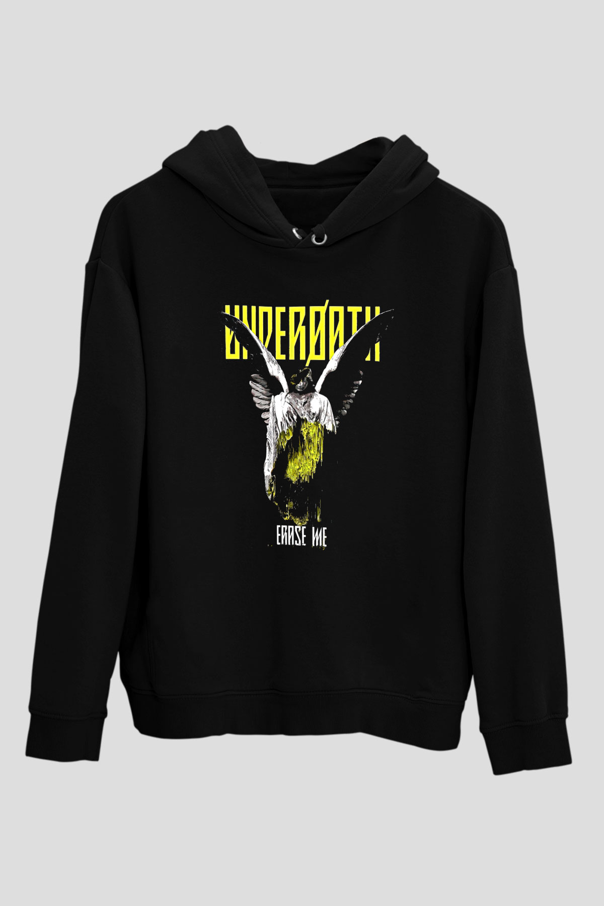 Underoath Baskılı Unisex Siyah Kapüşonlu Sweatshirt