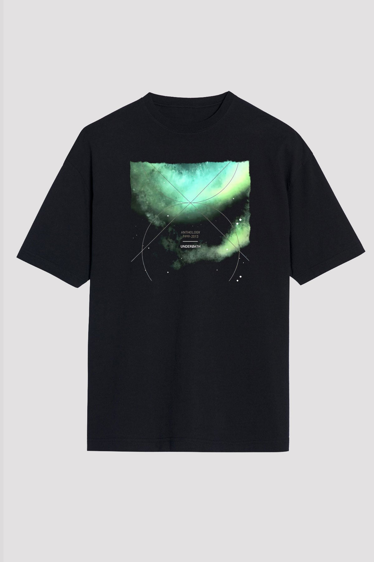 Underoath Baskılı Unisex Siyah Oversize Tişört - Tshirt