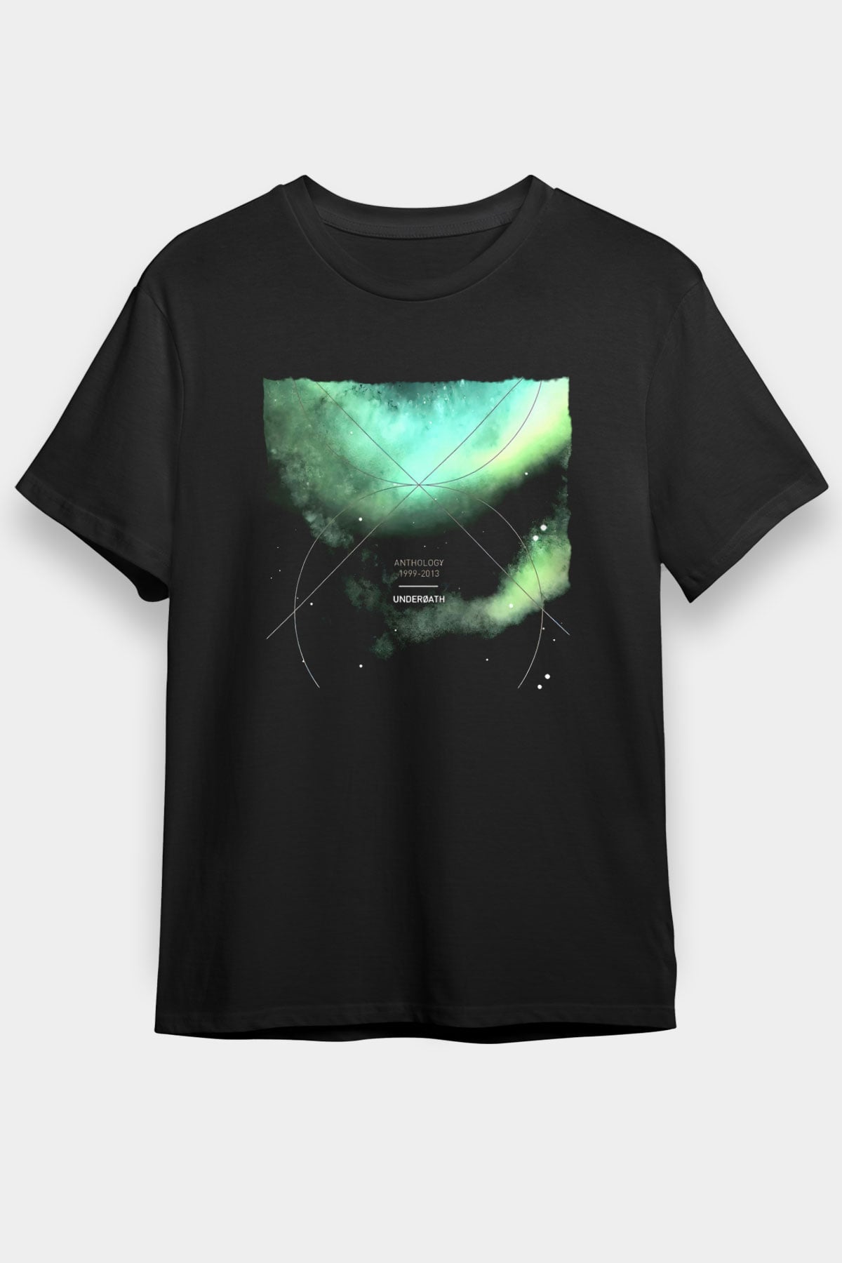 Underoath Baskılı Unisex Siyah Tişört - Tshirt