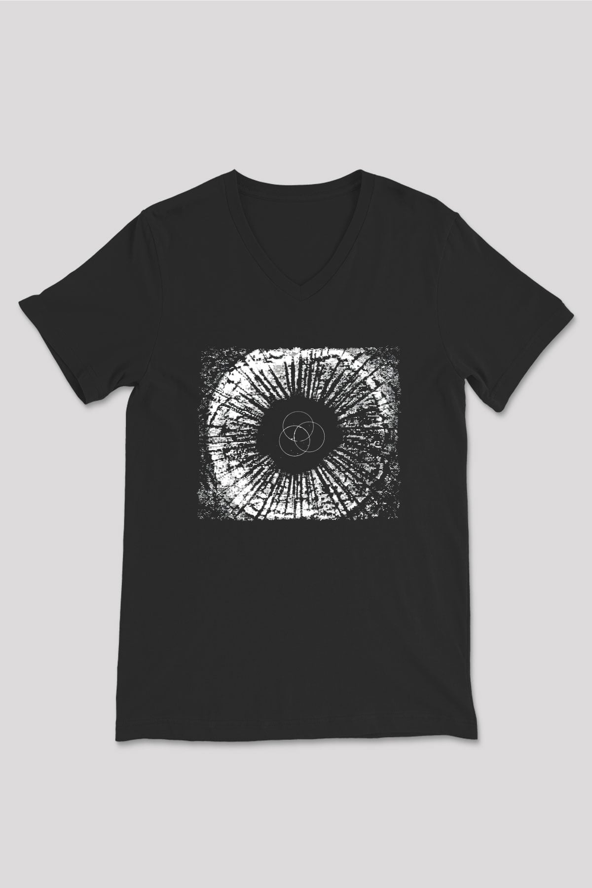 Underoath Baskılı Unisex Siyah V Yaka Tişört - Tshirt
