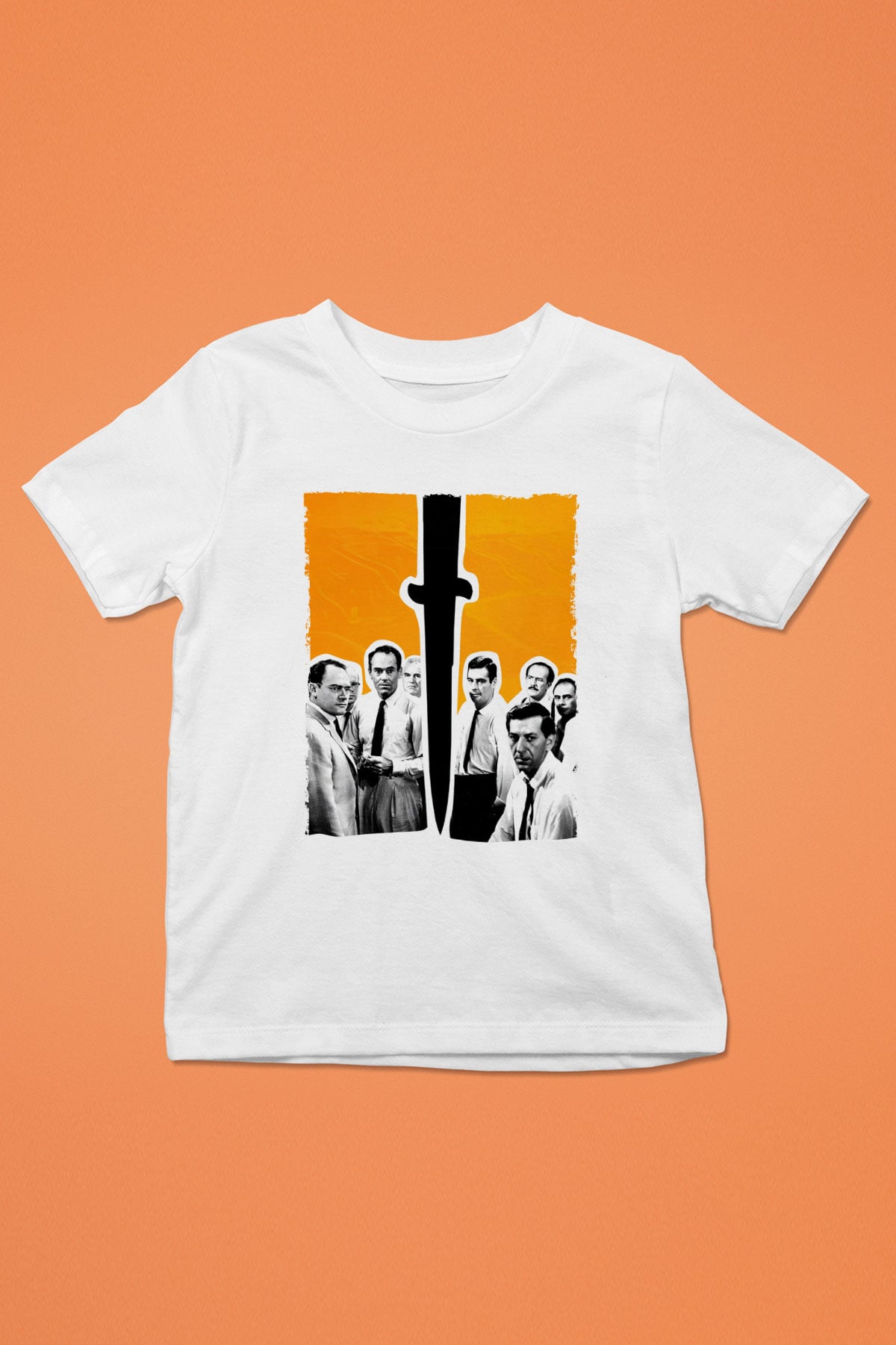 Unisex 12 Öfkeli Adam-12 Angry Men Baskılı Beyaz Çocuk Tişört