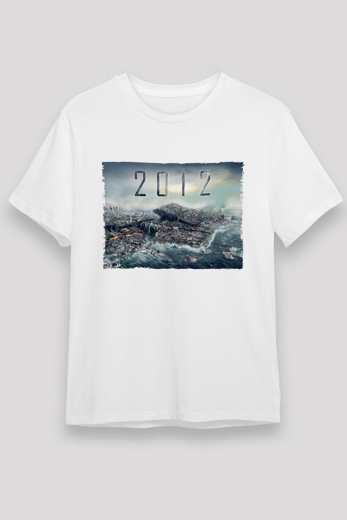 Unisex 2012 Baskılı Beyaz Tshirt