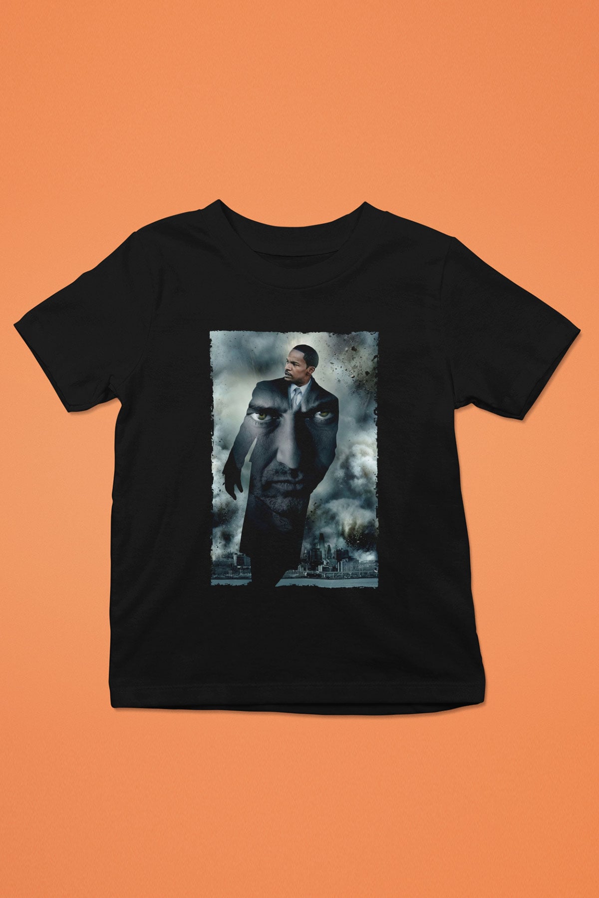 Unisex Adalet Peşinde (Law Abiding Citizen) Baskılı Siyah Çocuk Tişört