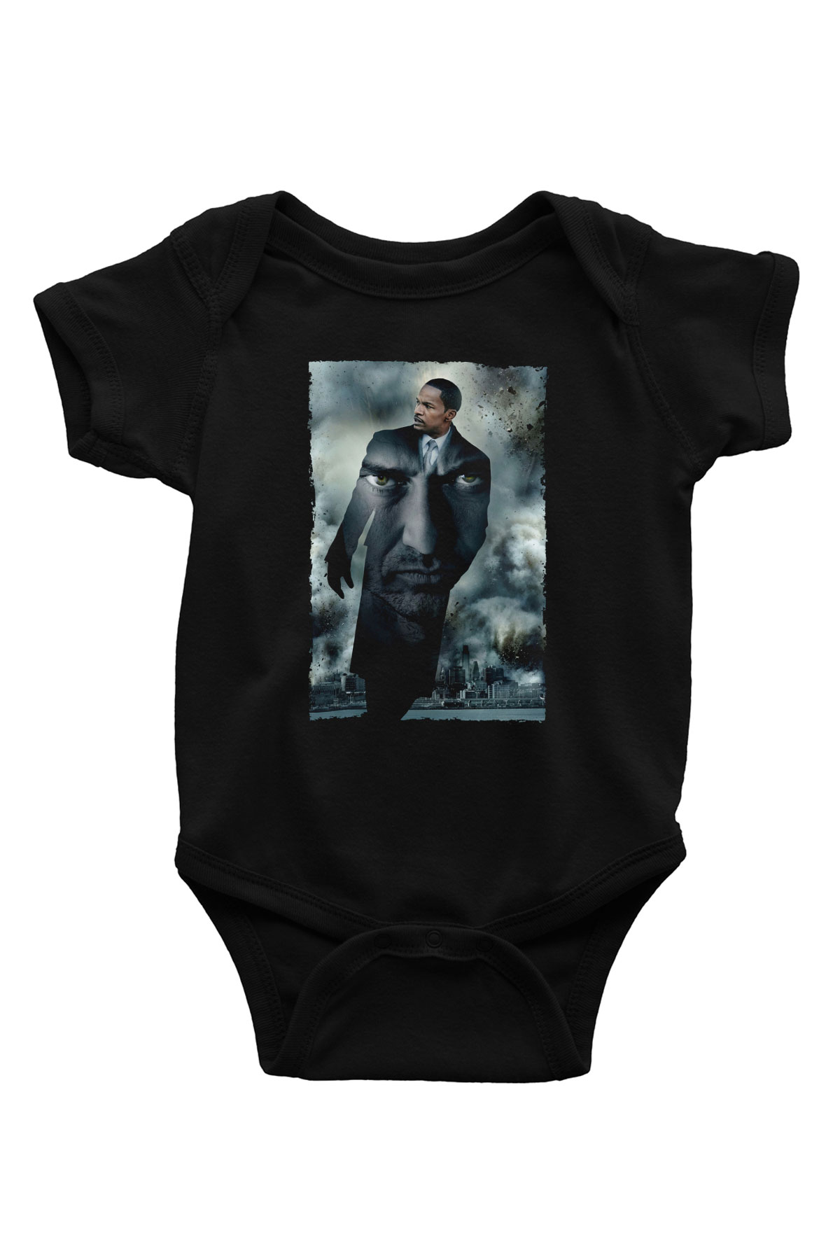 Unisex Adalet Peşinde (Law Abiding Citizen) Baskılı Siyah Bebek Body - Zıbın