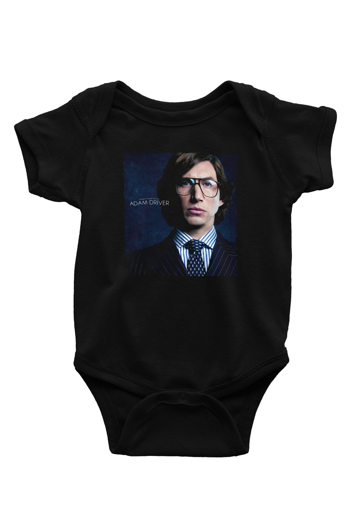 Unisex Adam Driver Baskılı Siyah Bebek Body - Zıbın