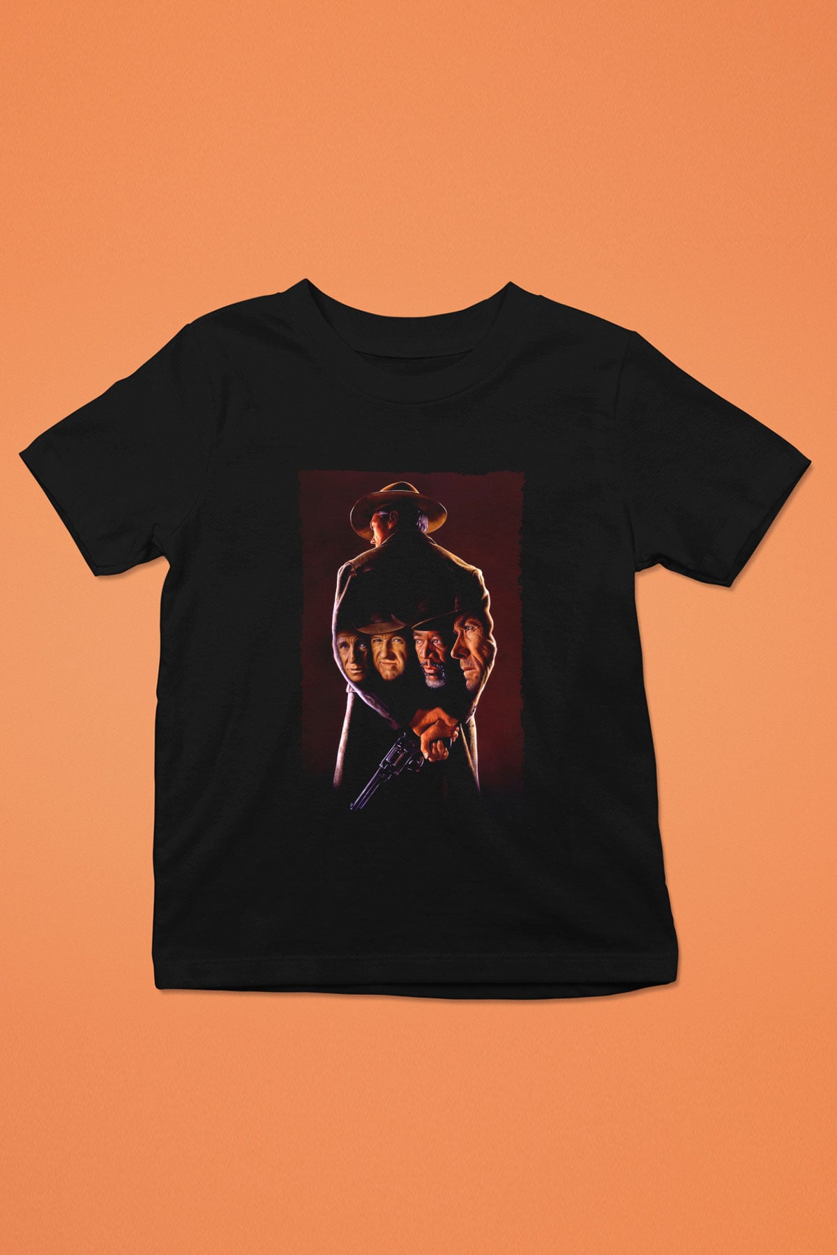 Unisex Affedilmeyen (Unforgiven) Baskılı Siyah Çocuk Tshirt