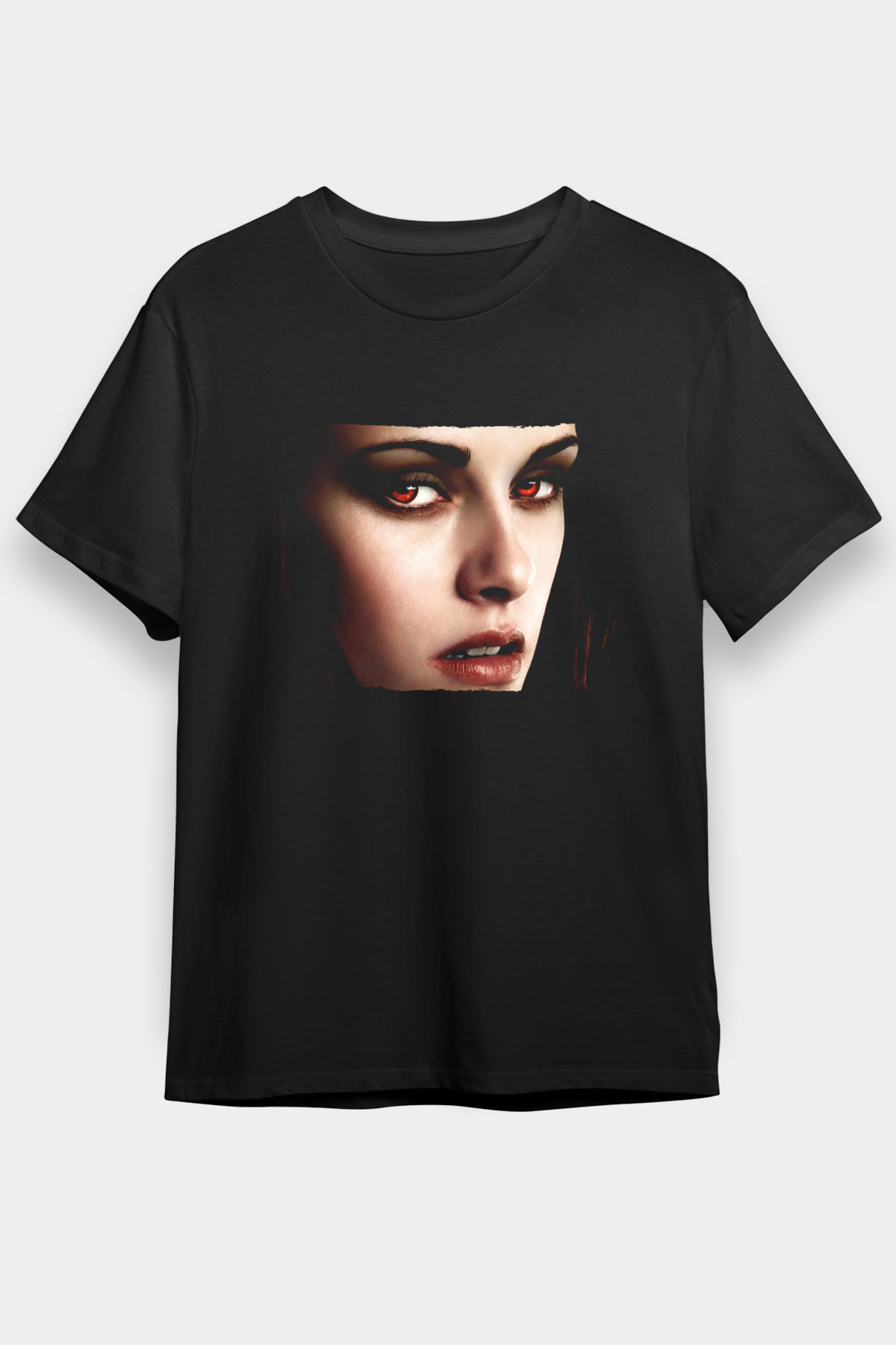 Unisex Alacakaranlık Efsanesi (The Twilight Saga) Baskılı Siyah Tişört