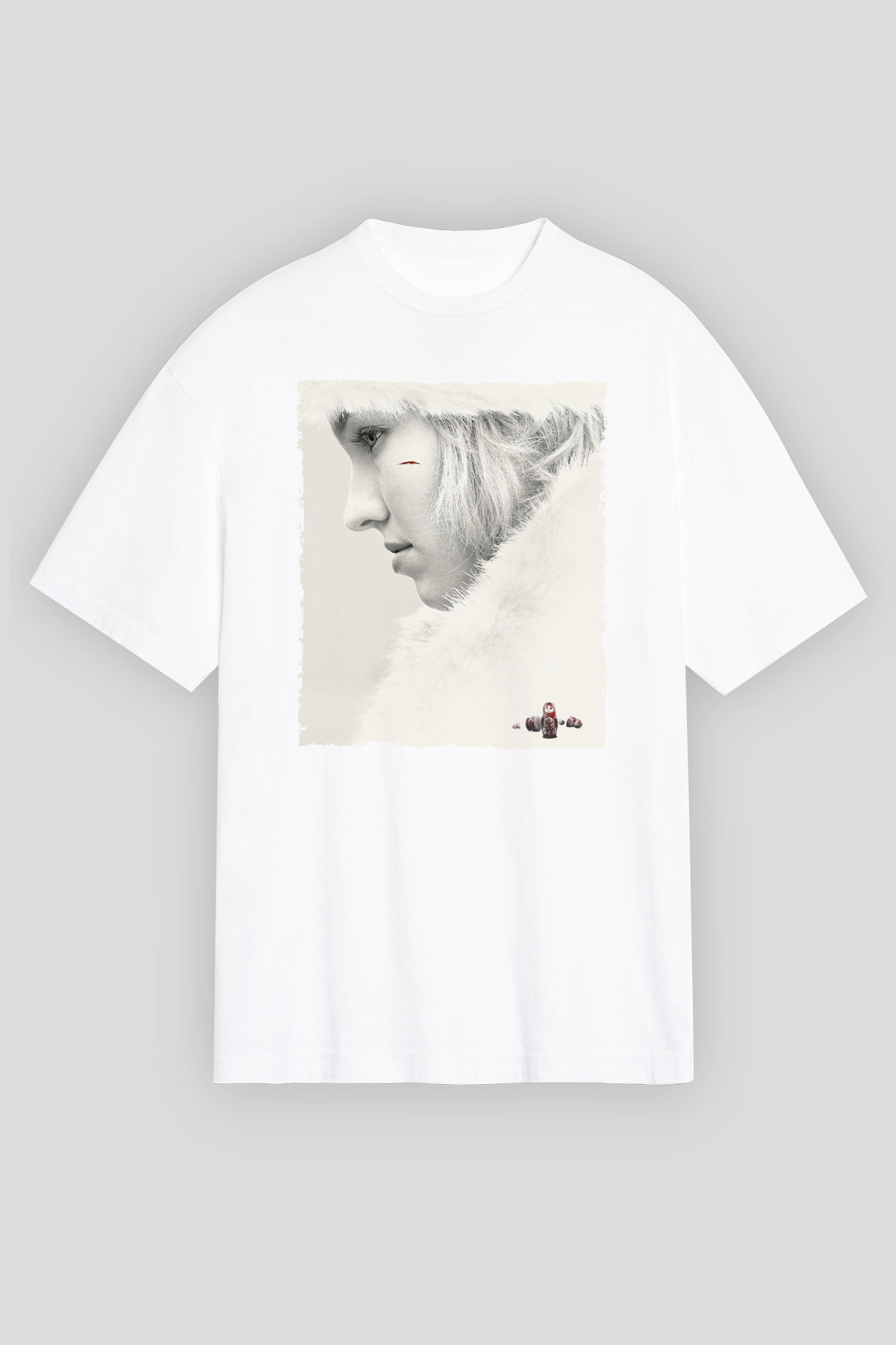 Unisex Anna Baskılı Beyaz T-shirt