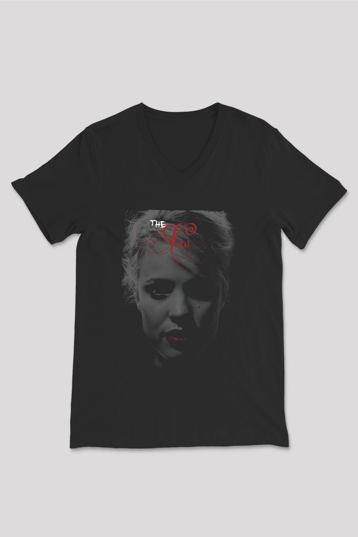 Unisex Aşk Yemini (The Vow) Baskılı Siyah V Yaka Tshirt