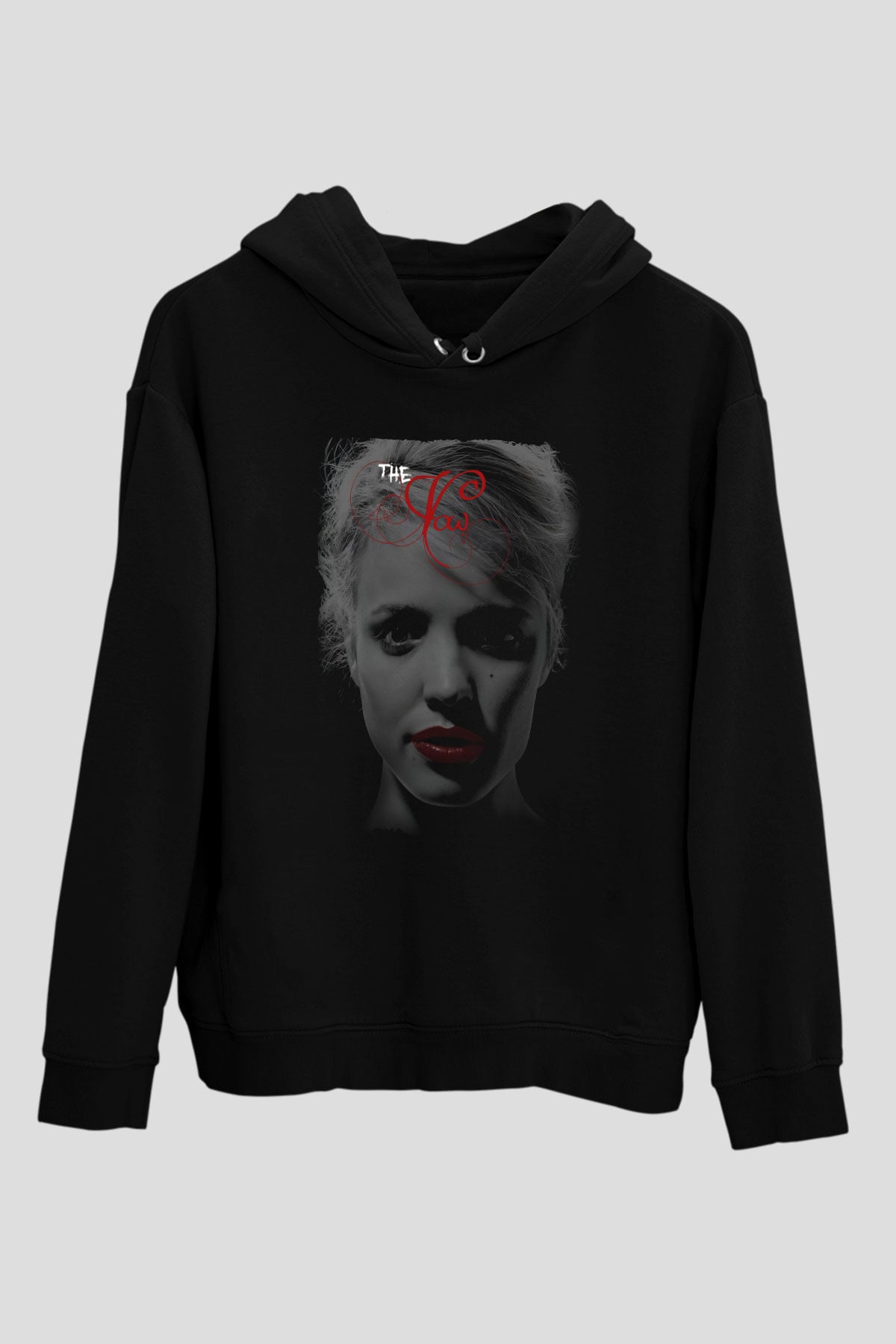Unisex Aşk Yemini (The Vow) Baskılı Siyah Kapüşonlu Sweatshirt