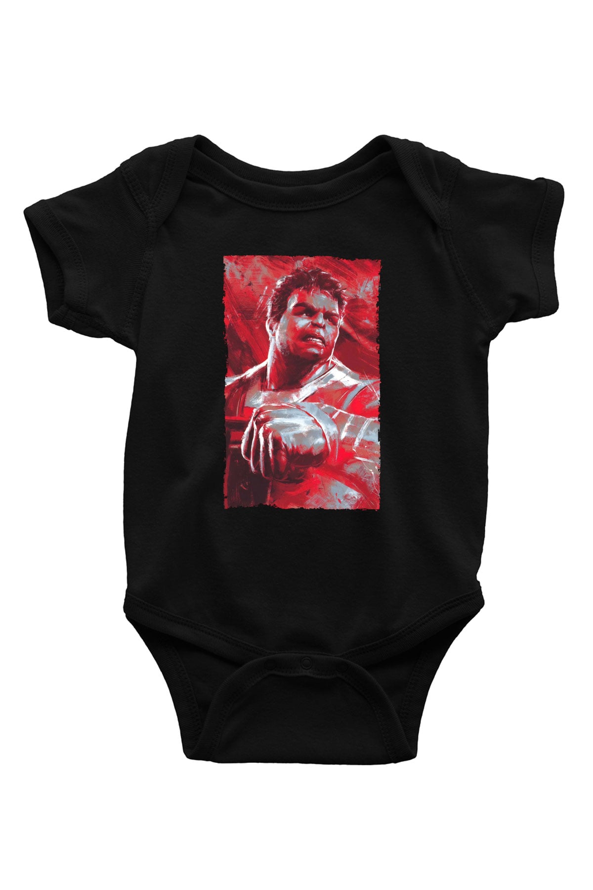Unisex Avengers Endgame Baskılı Siyah Bebek Body - Zıbın