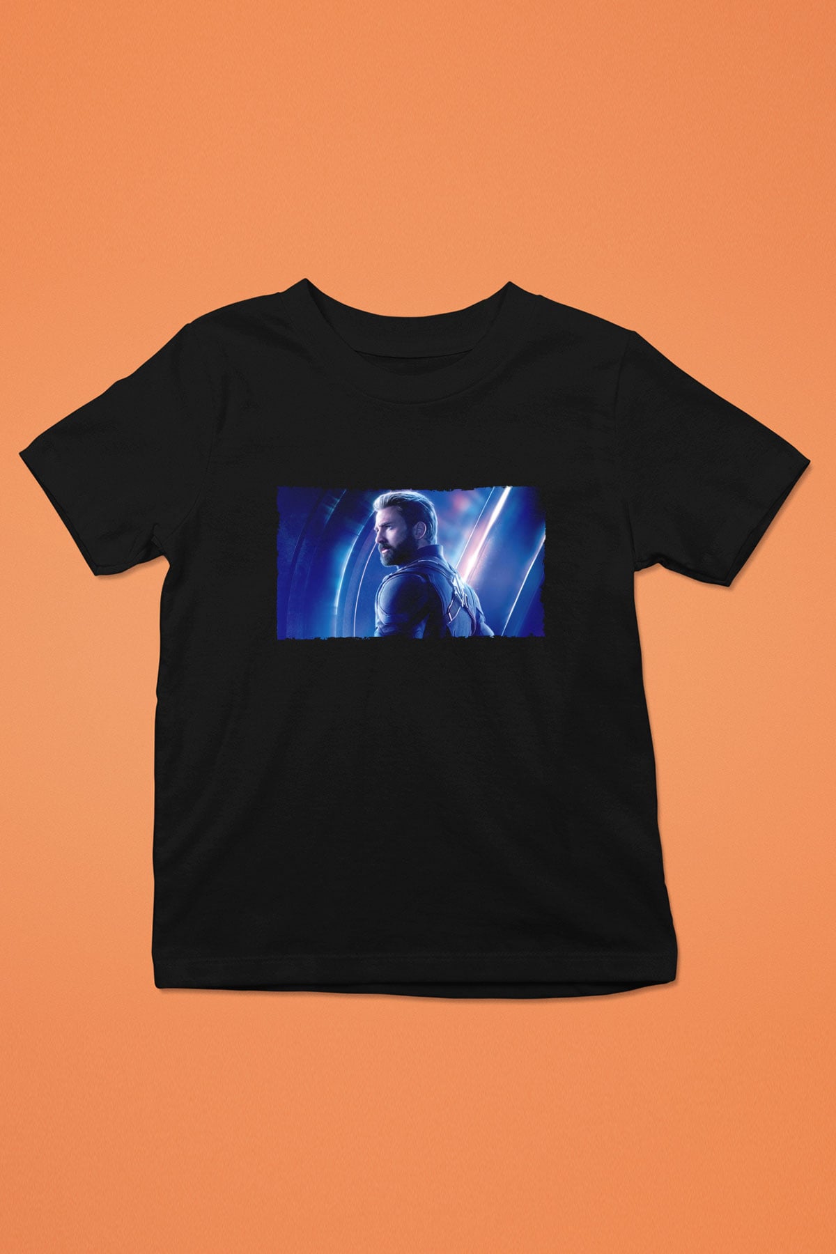Unisex Avengers Sonsuzluk Savaşı Baskılı Siyah Çocuk Tişört