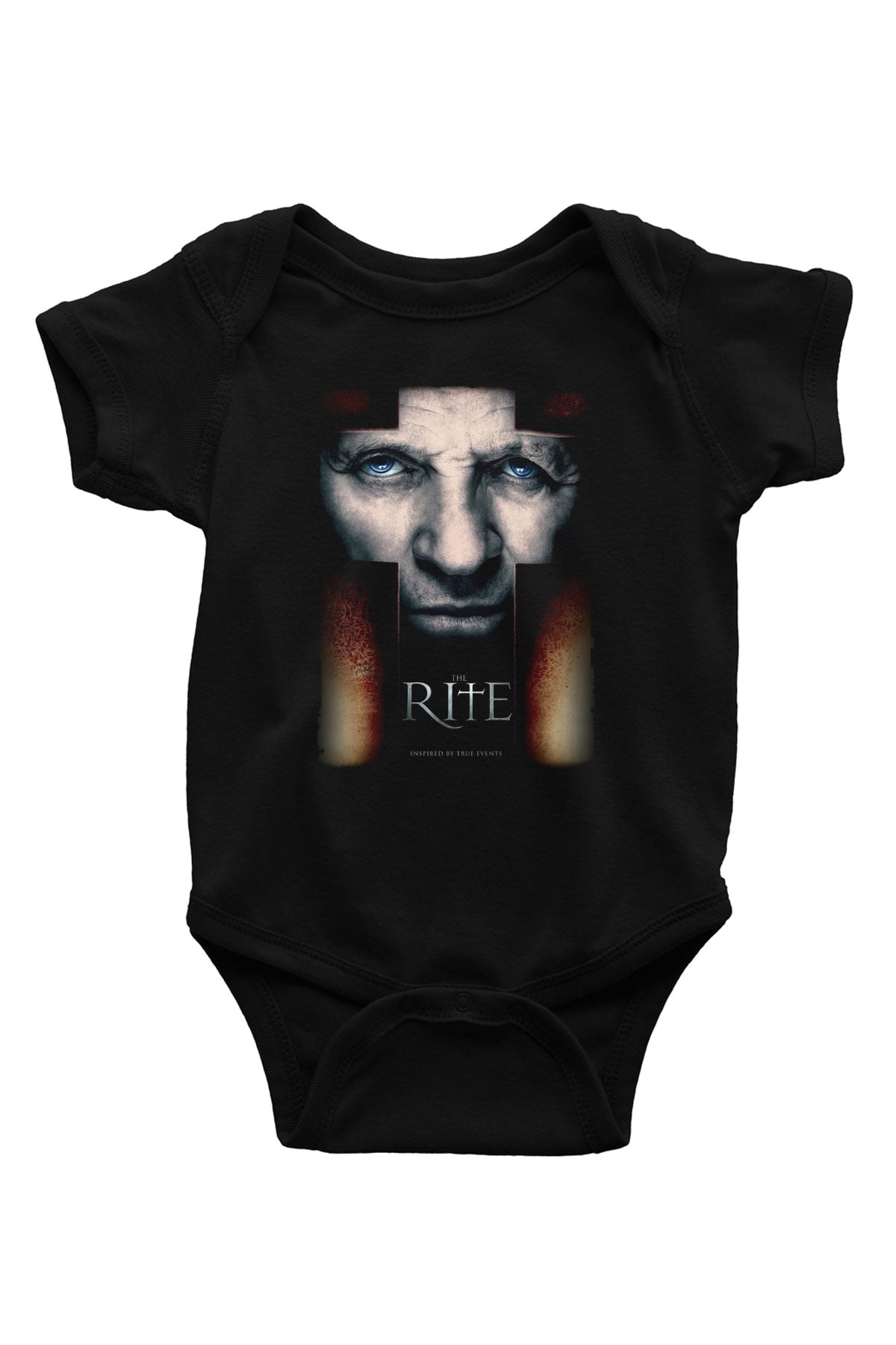 Unisex Ayin (The Rite) Baskılı Siyah Bebek Body - Zıbın
