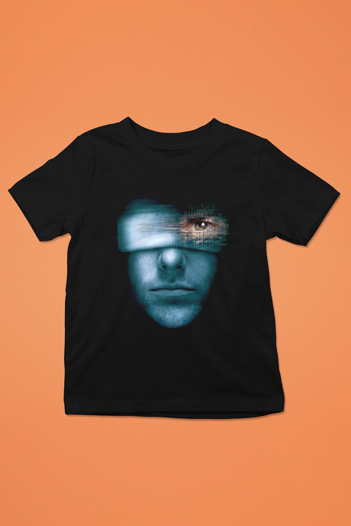 Unisex Azınlık Raporu (Minority Report) Baskılı Siyah Çocuk T-Shirt