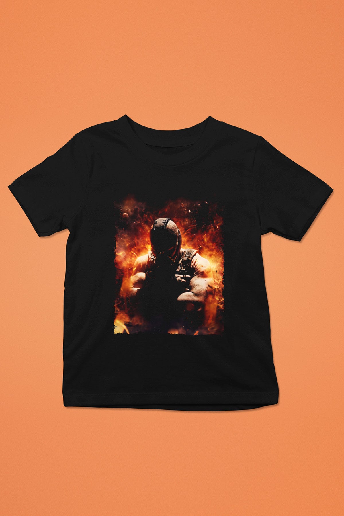 Unisex Bane Baskılı Siyah Çocuk T-Shirt