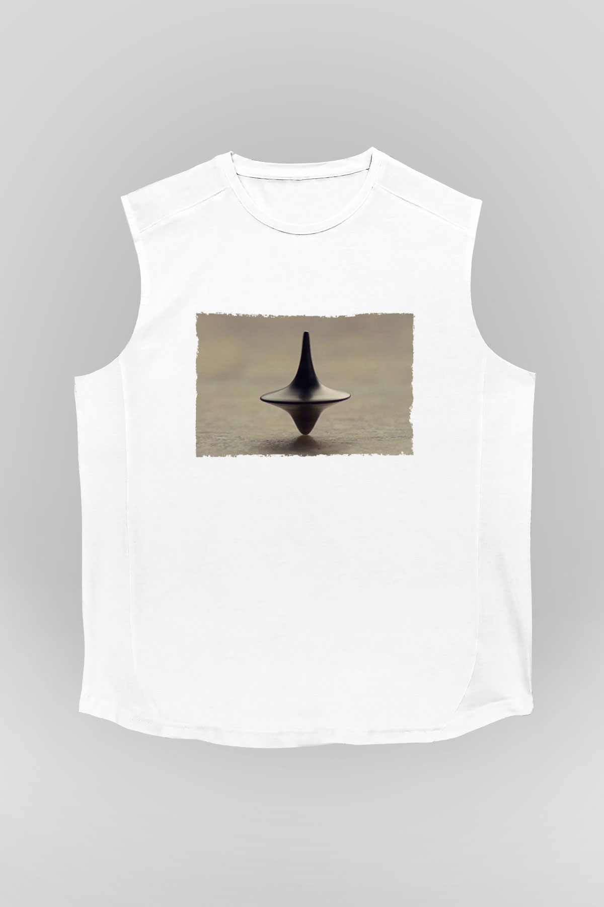Unisex Başlangıç (Inception) Baskılı Beyaz Kolsuz Tshirt