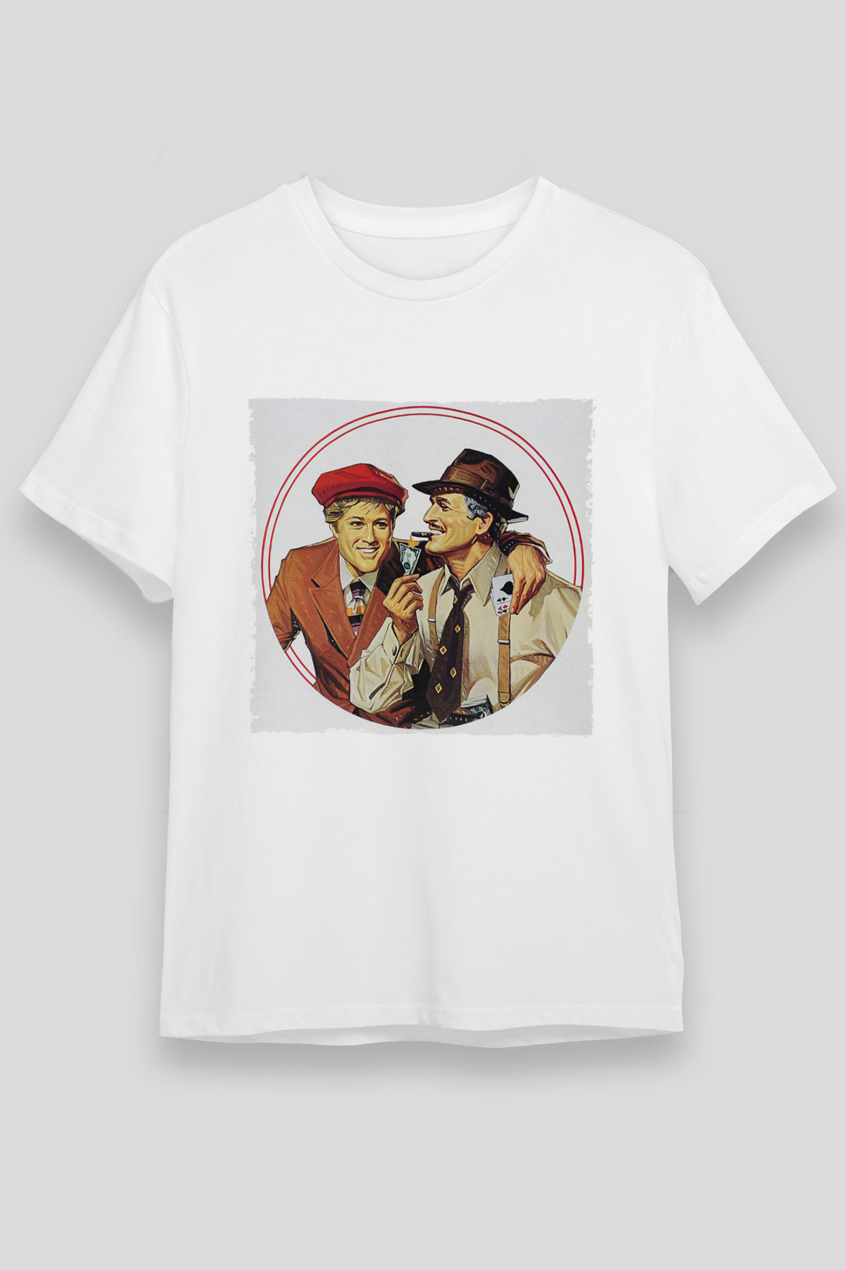 Unisex Belalılar (The Sting) Baskılı Beyaz Tişört