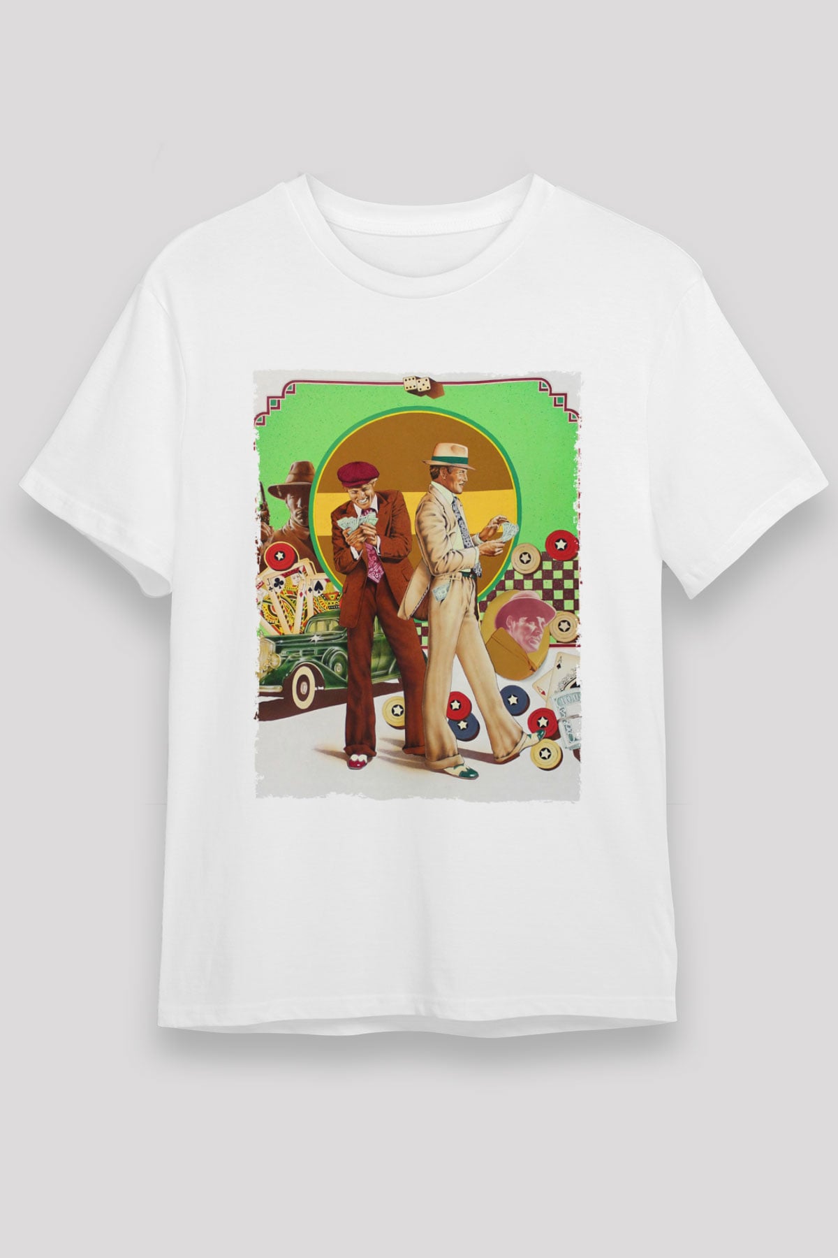 Unisex Belalılar (The Sting) Baskılı Beyaz T-shirt