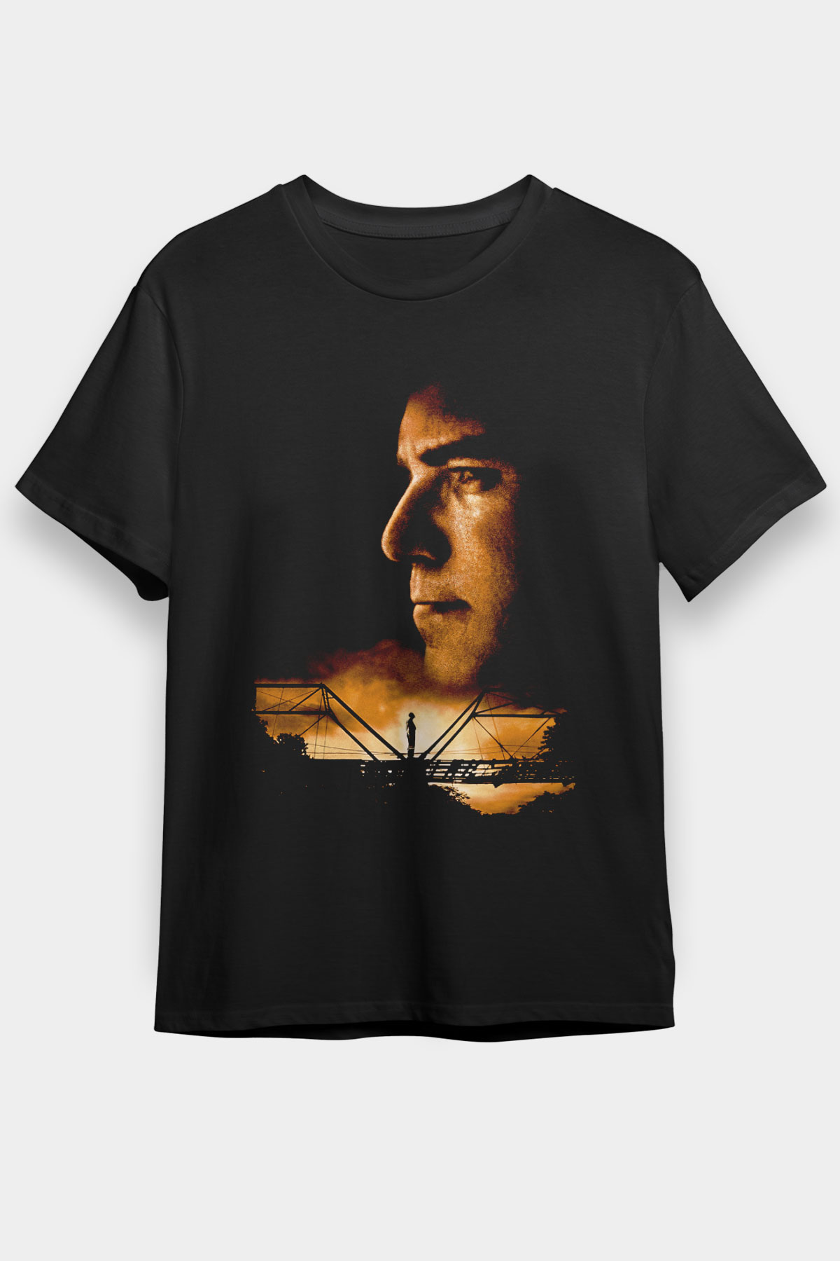 Unisex Bıçak Sırtı (Sling Blade) Baskılı Siyah T-Shirt