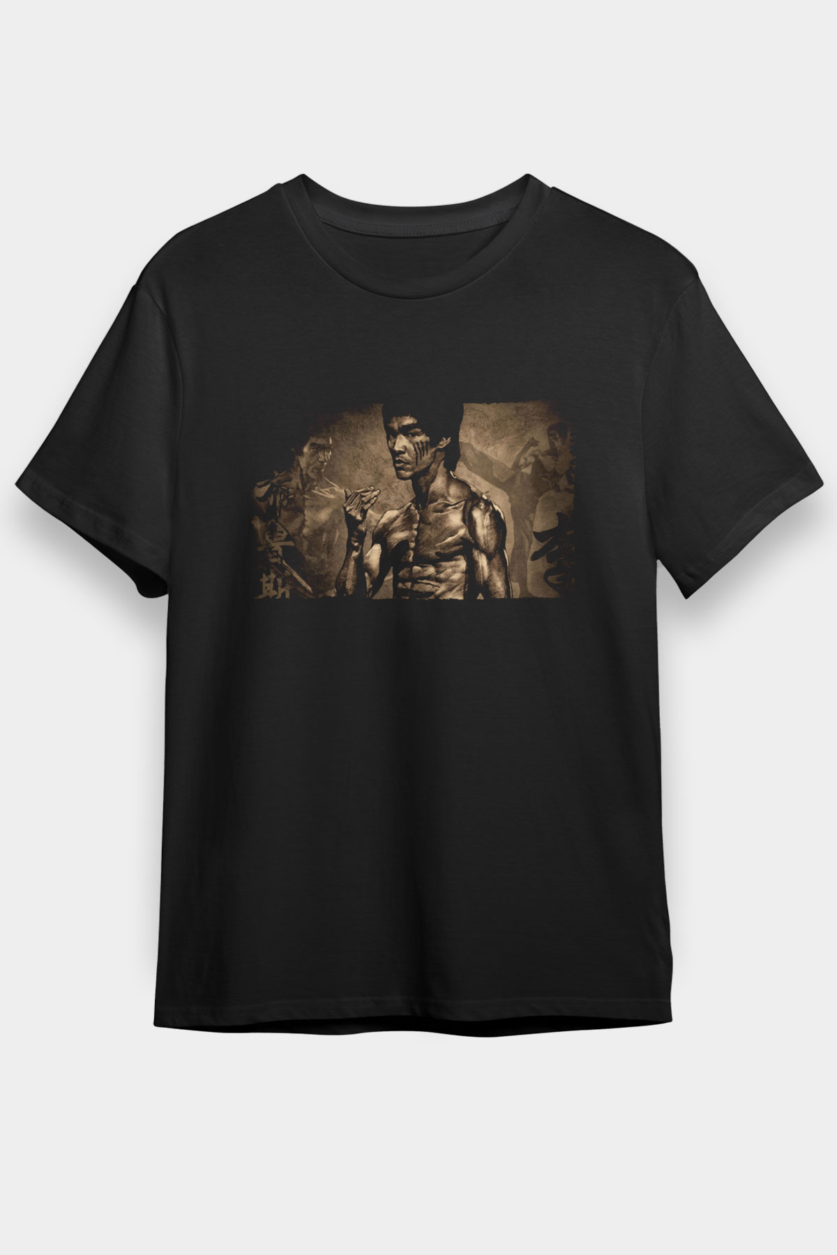 Unisex Bruce Lee Black Tee - STREETWEAR