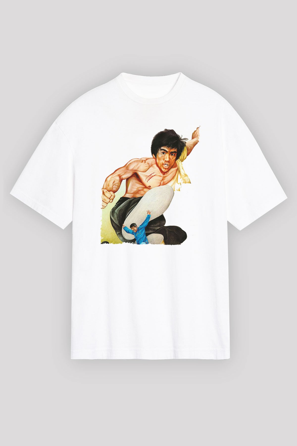 Unisex Büyük Patron (The Big Boss) Baskılı Beyaz T-shirt