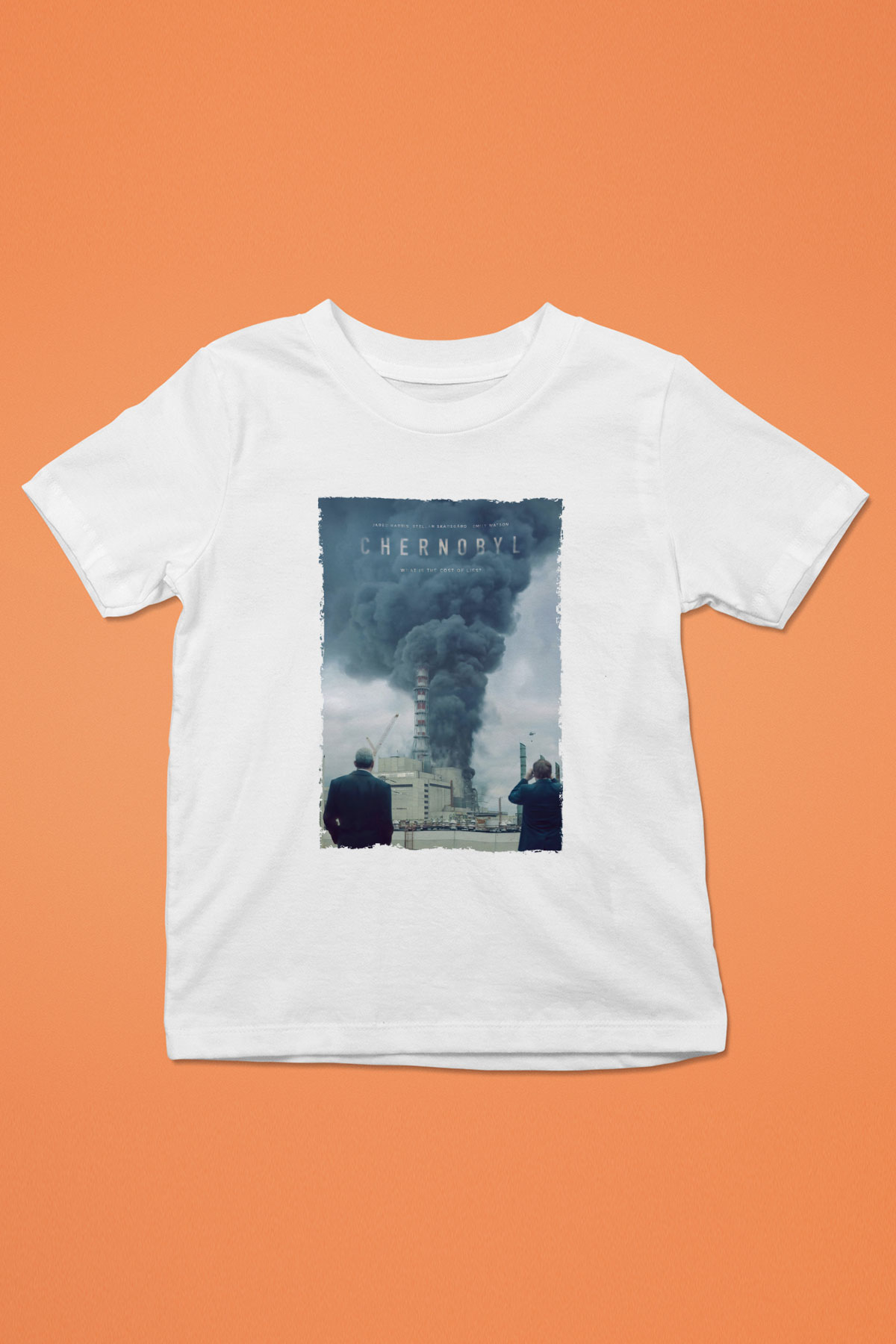 Unisex Chernobyl Baskılı Beyaz Çocuk Tişört