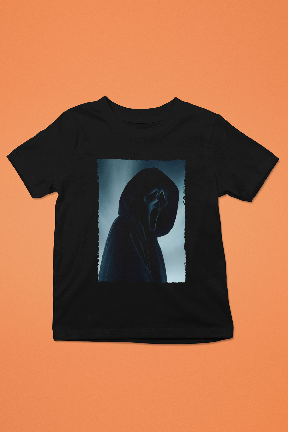 Unisex Çığlık (Scream) Baskılı Siyah Çocuk Tshirt