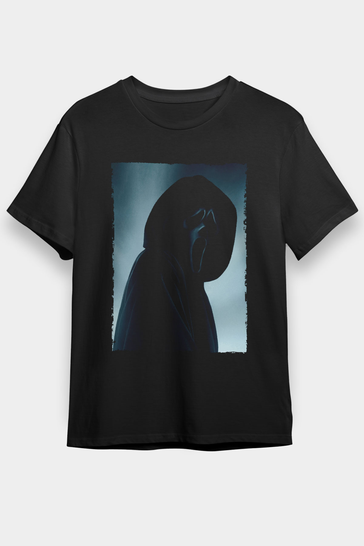 Unisex Çığlık (Scream) Baskılı Siyah Tshirt