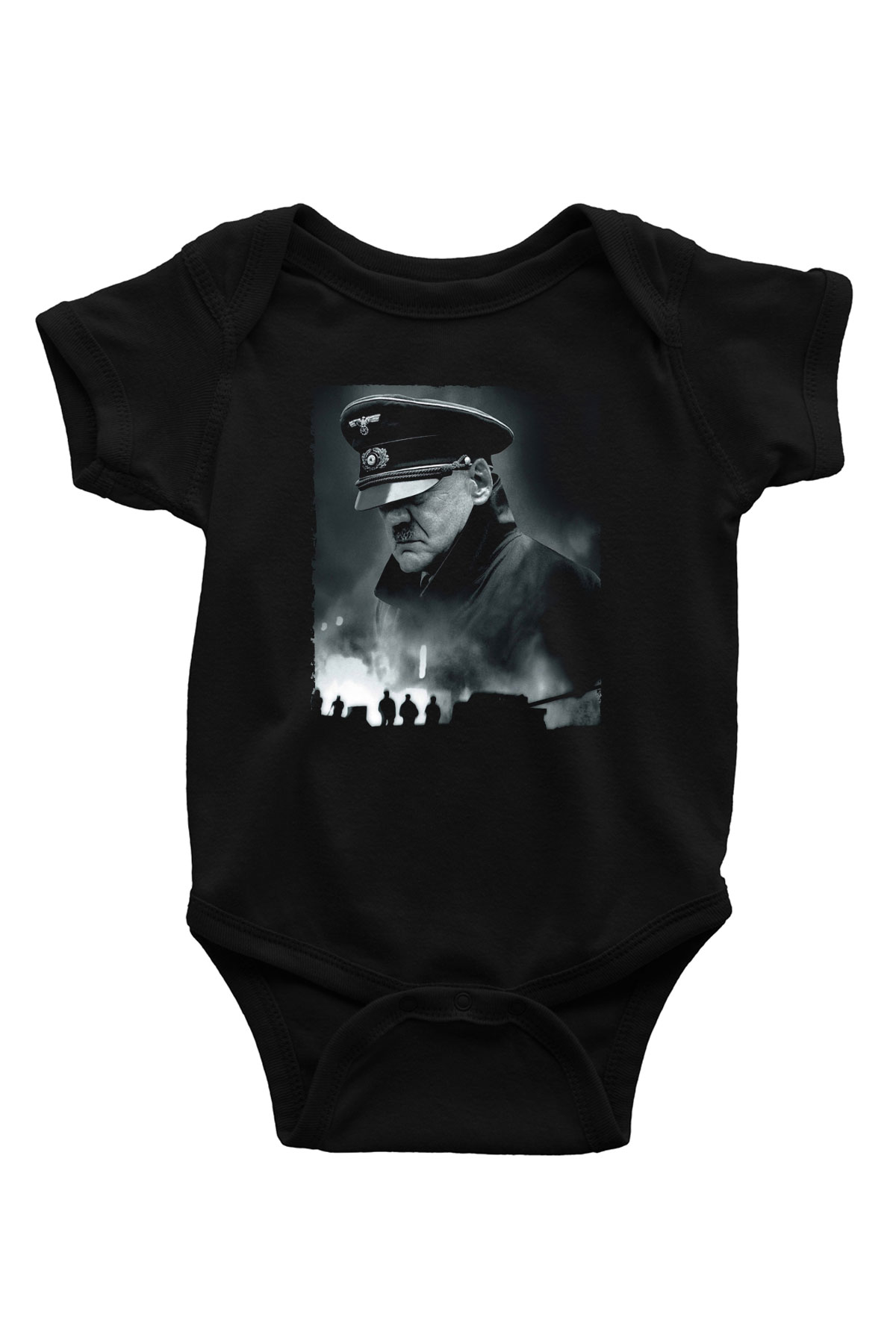 Unisex Çöküş (Downfall) Baskılı Siyah Bebek Body - Zıbın