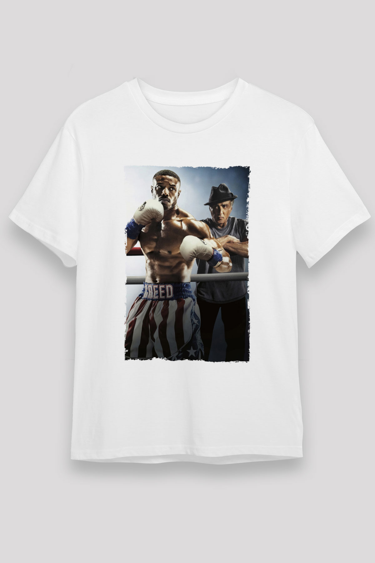 Unisex Creed II Baskılı Beyaz Tişört
